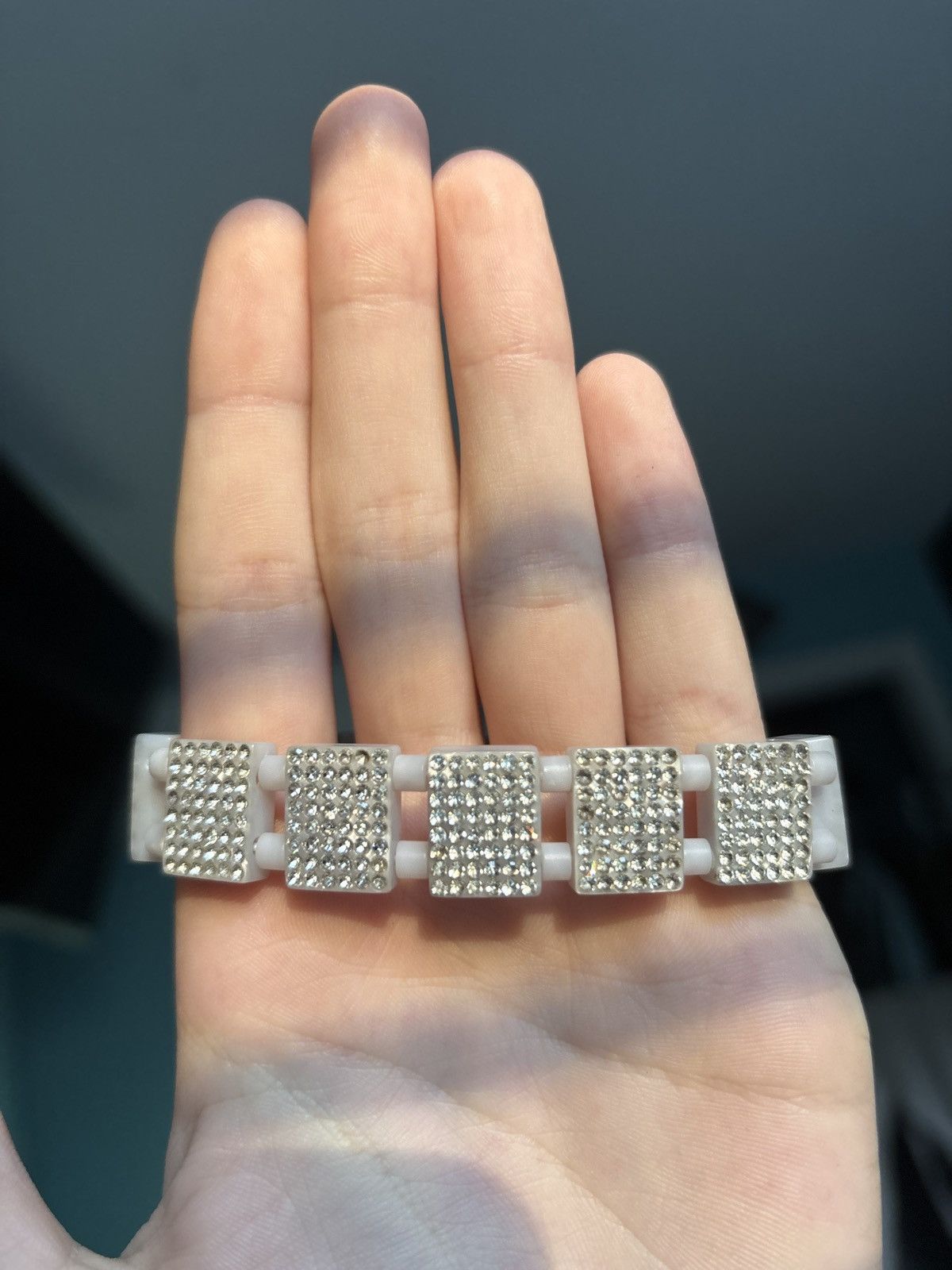 1199 Bazo 1199 KLUF silver rhinestones bracelet | Grailed