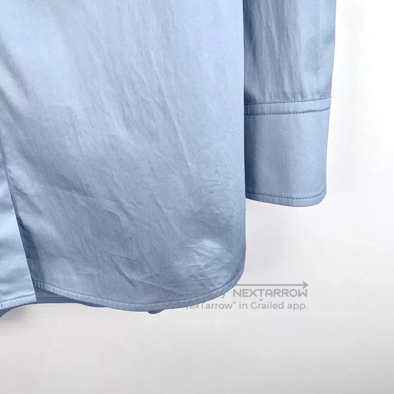 Louis Vuitton 24 Blue Cotton Lapel Single Breasted Long Sl