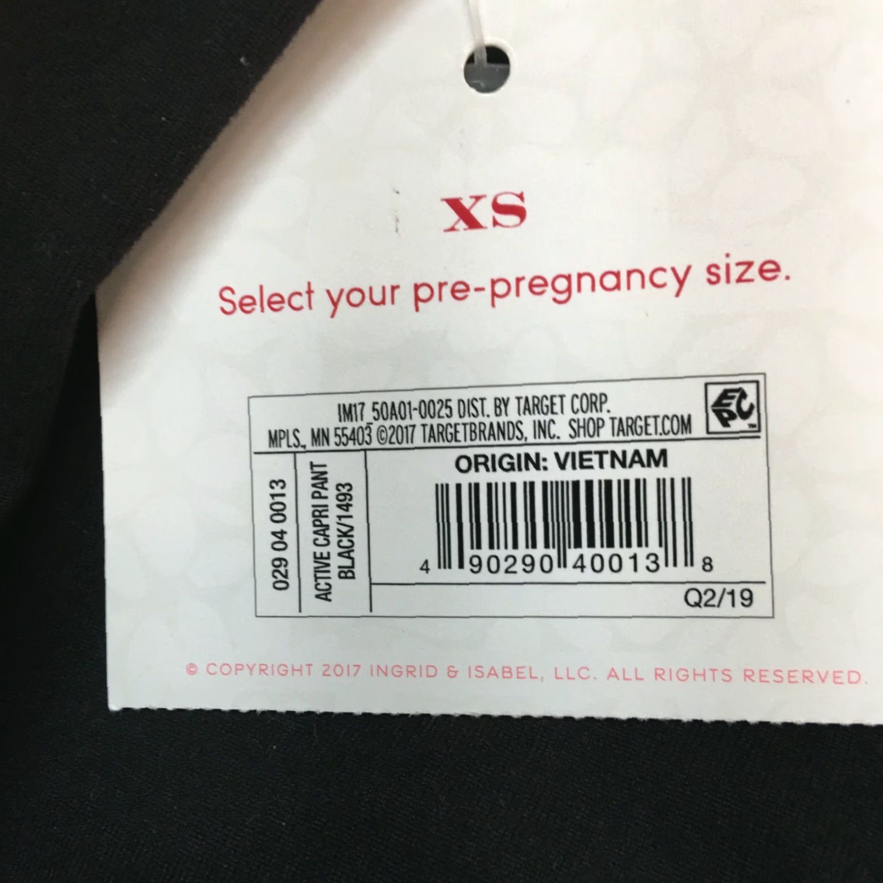 Vintage Isabel Maternity Capri Leggings Womens Size XS Crossover Panel Active Black Size 26" / US 2 / IT 38 - 6 Thumbnail