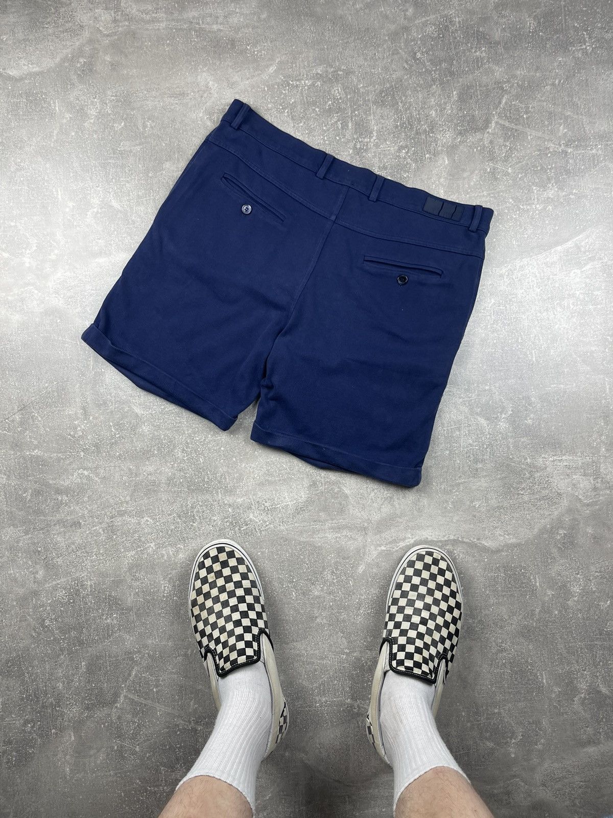 Fendi × Vintage Fendi Old Money Core Luxury Chino Cotton Shorts Blue Size US 32 / EU 48 - 2 Thumbnail