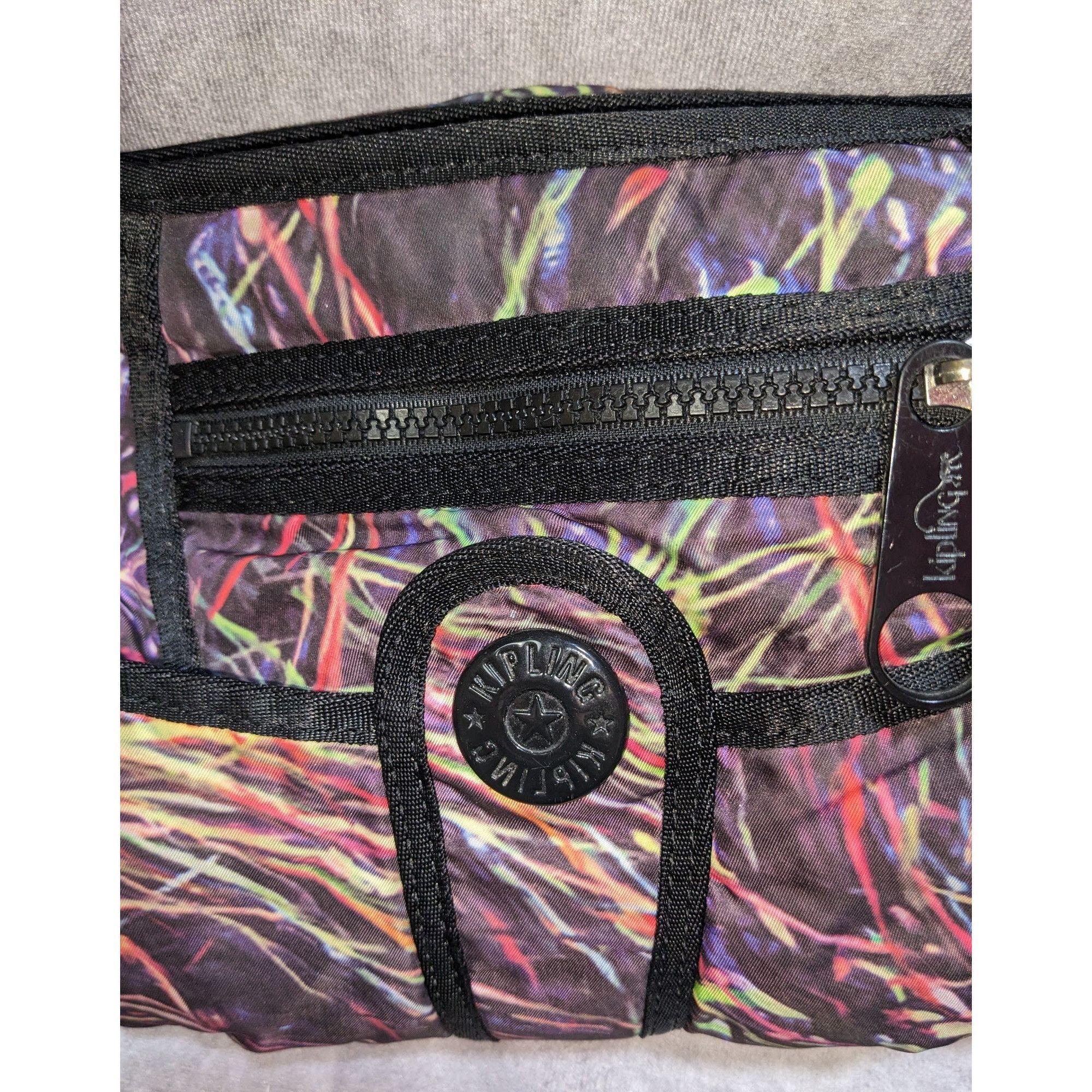 Other Kipling Vintage 90s Crossbody Bag With Abstract Pattern & Mu Size ONE SIZE - 6 Thumbnail