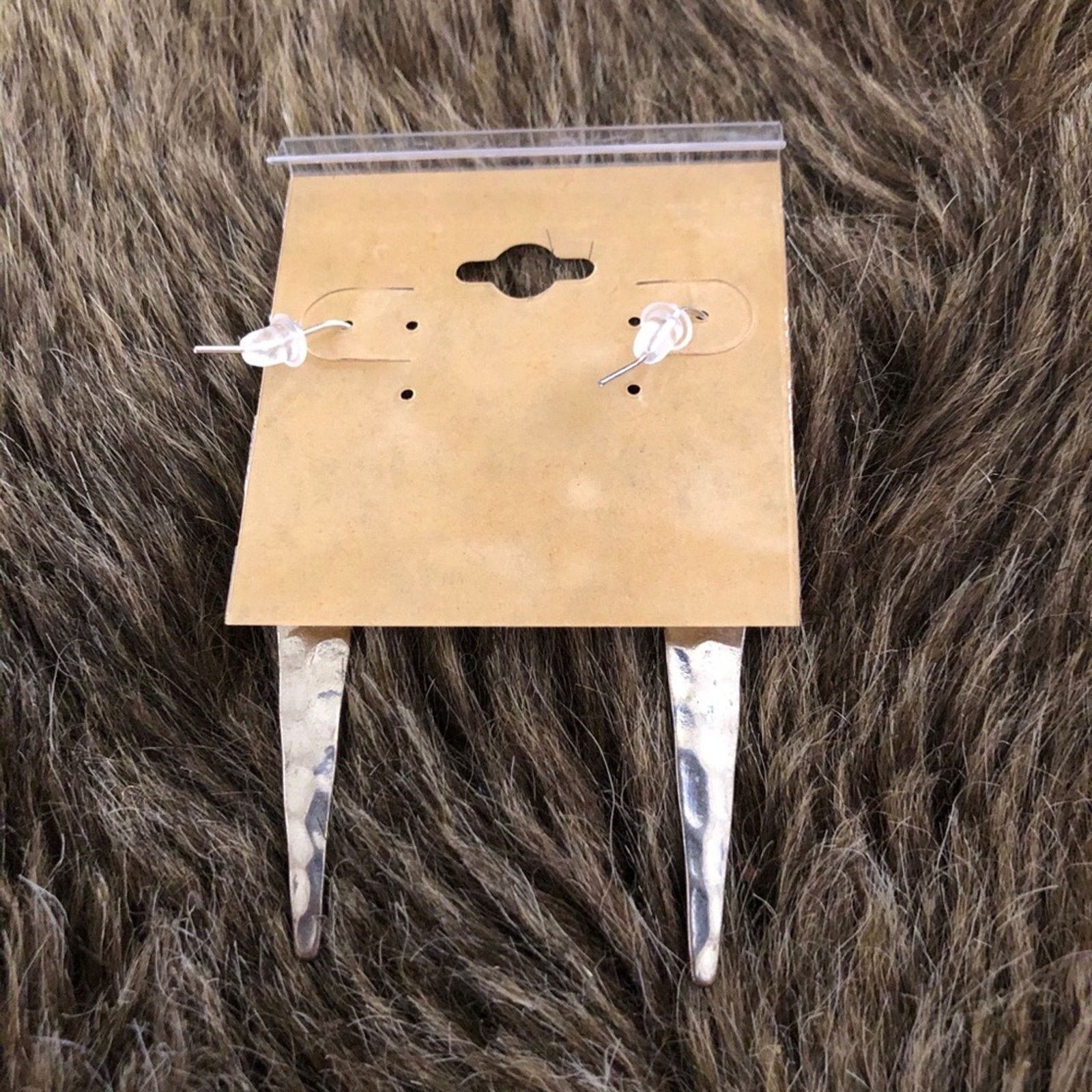 Vintage Vintage hammered silver tone dagger earrings Size ONE SIZE - 4 Thumbnail