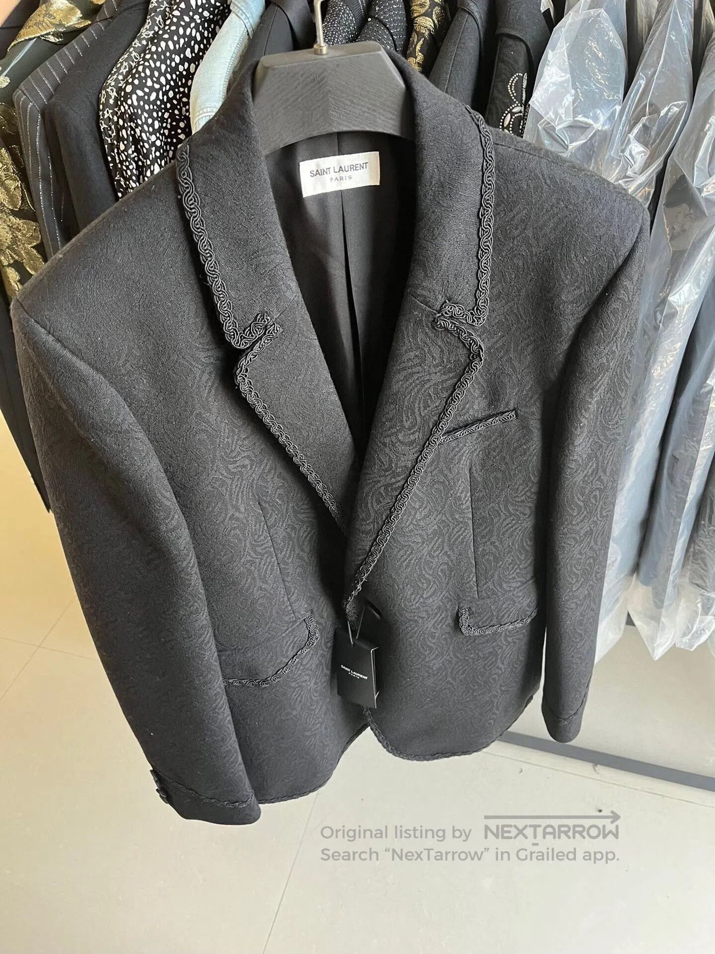 Saint Laurent Paris Saint Laurent Dark Gray Wool Blazer. Size US S / EU 44-46 / 1 - 1 Thumbnail