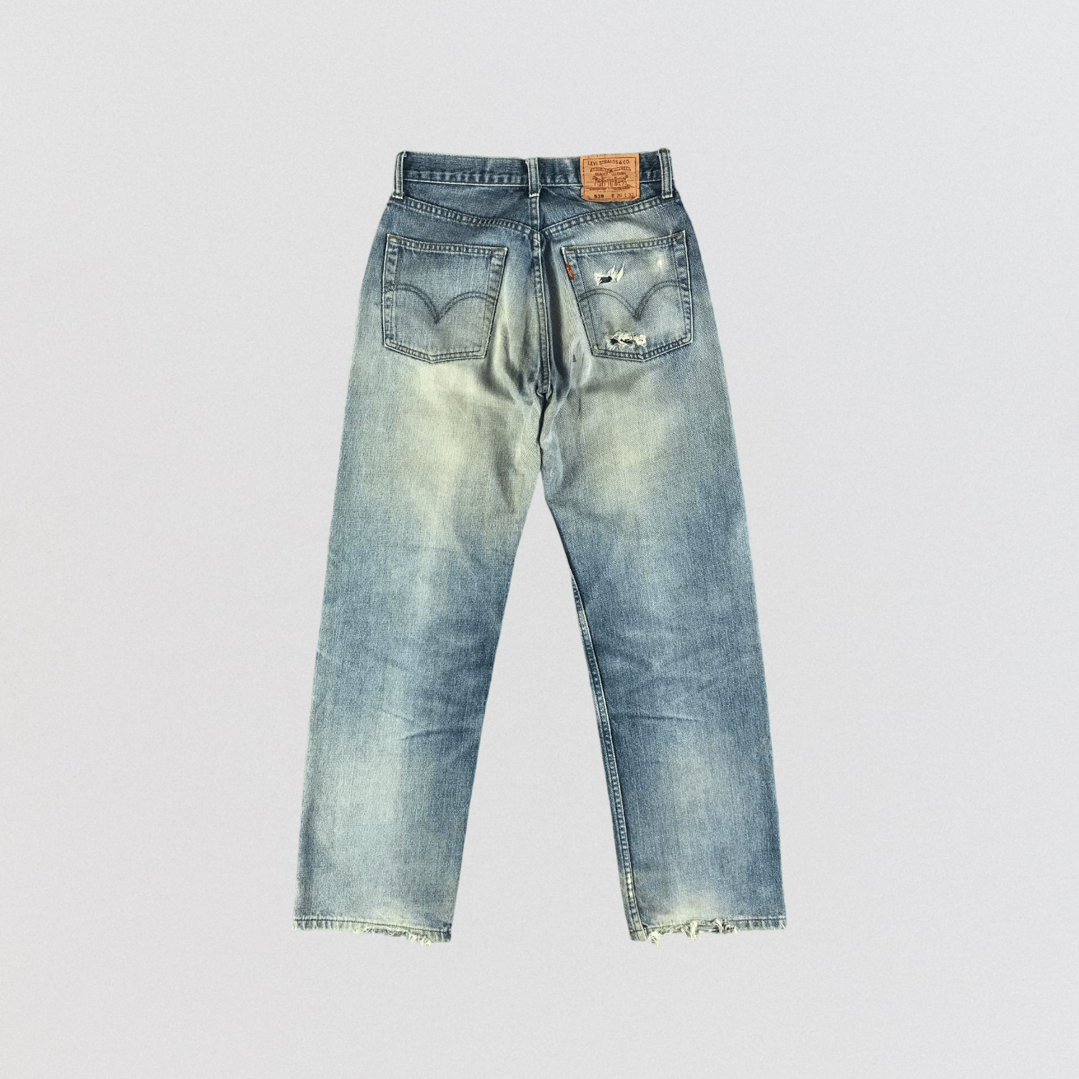 Levi's 90s Vintage Blue Wash Levis 539 Jeans-JM3305 Size US 30 / EU 46 - 2 Thumbnail