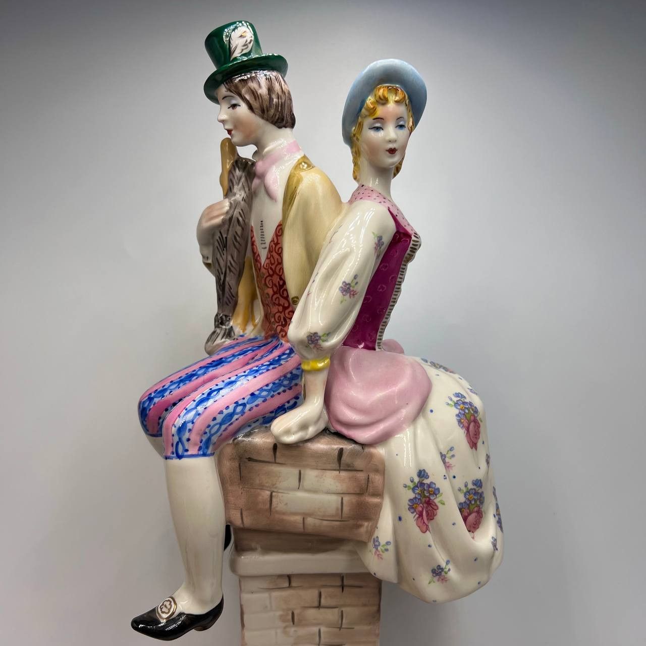 1970 Vintage Porcelain SChimney Sweep & Shepherdess Kyiv