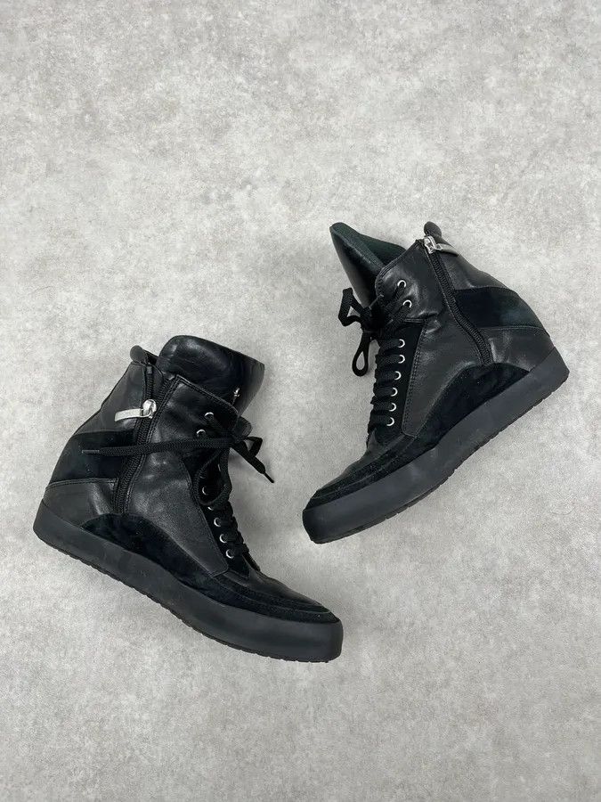 Vintage Cesare Paciotti Black Leather Zip Ankle Boots Size US 8 / IT 38 - 3 Thumbnail