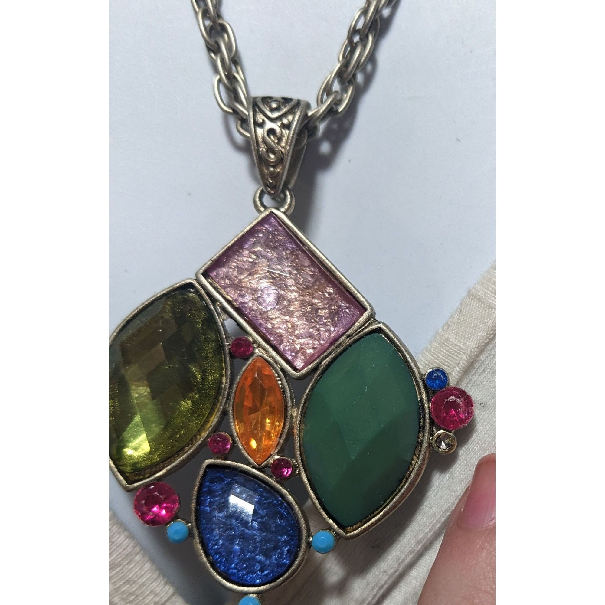 Other Rainbow Multi-Stone Pendant Necklace Size ONE SIZE - 8 Thumbnail