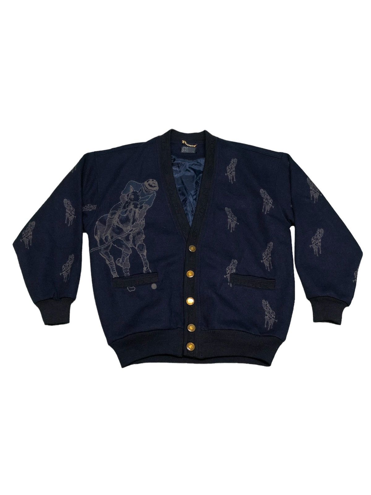 Vintage BIG PONY REDOX WOOL CARDIGAN Size US L / EU 52-54 / 3 - 1 Thumbnail