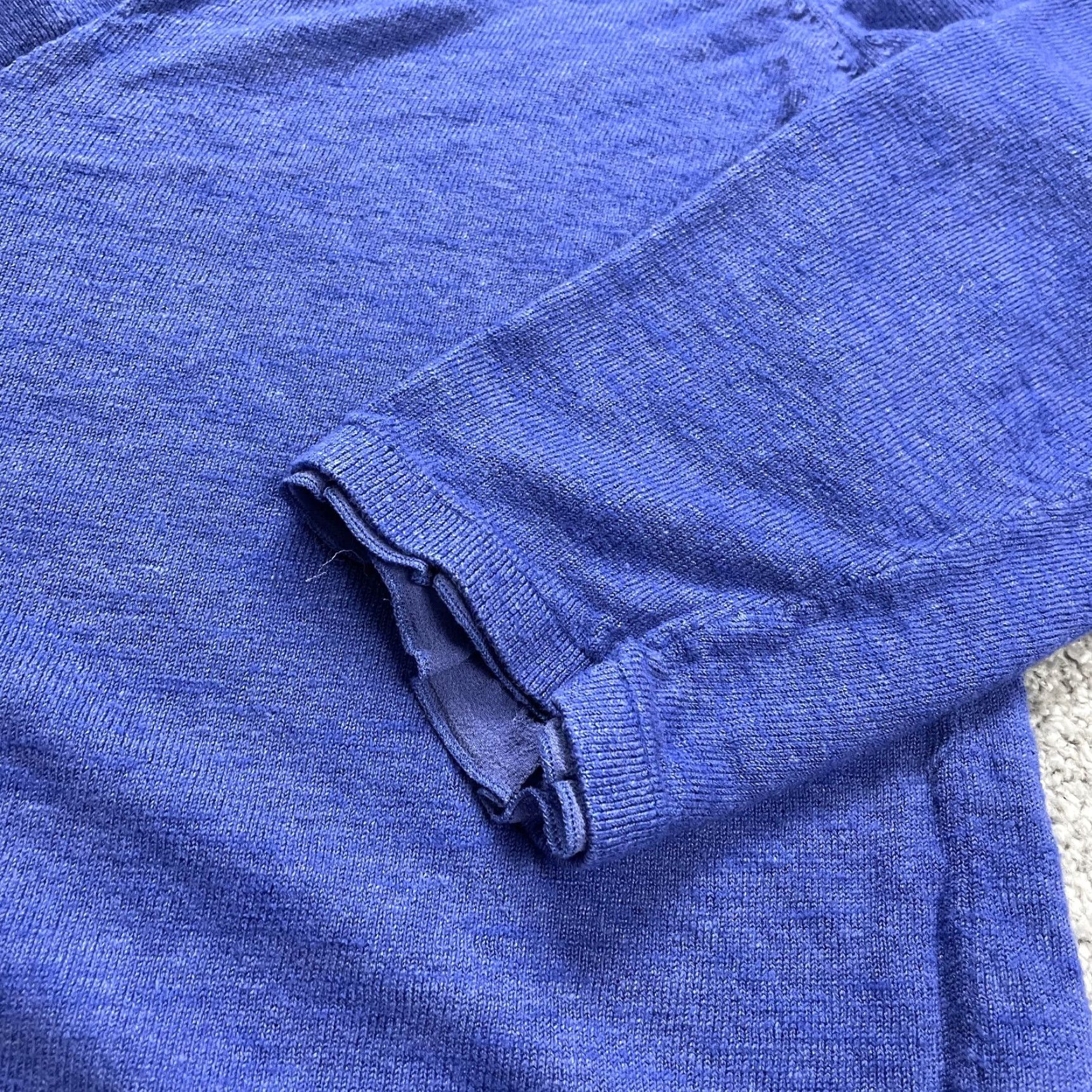 Jones New York Jones New York Cardigan Women XL Blue Knit Raglan Sleeve Button Down Solid Breathable Stretch Casual Travel Size XL / US 12-14 / IT 48-50 - 4 Thumbnail