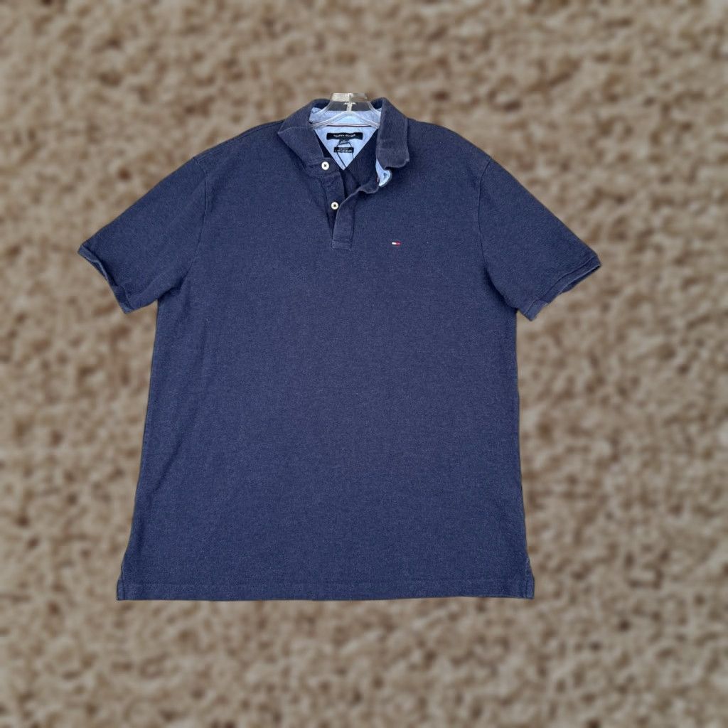 Tommy Hilfiger Tommy Hilfiger Polo Shirt Men's XL Blue Slim Fit 100% Cotton Activewear Size US XL / EU 56 / 4 - 1 Thumbnail