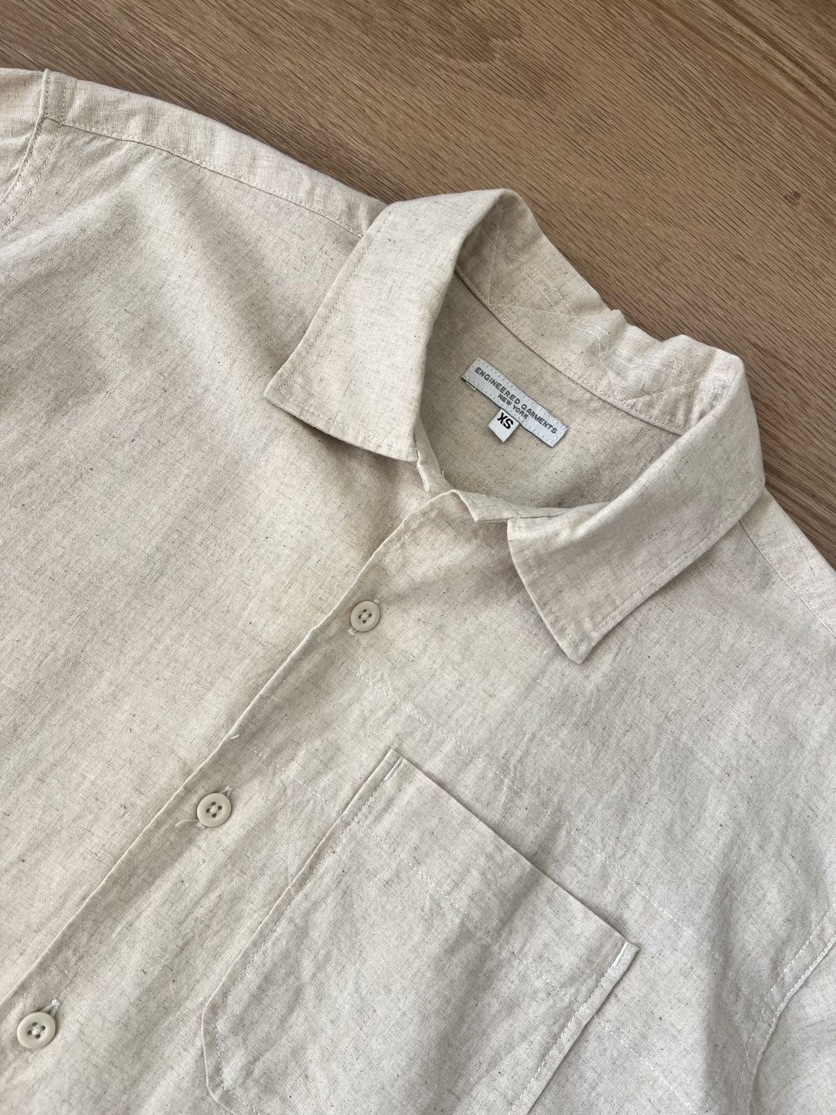 Engineered Garments Engineered Garments Camp Shirt Natural CL Sheeting XS Small Size US S / EU 44-46 / 1 - 3 Thumbnail