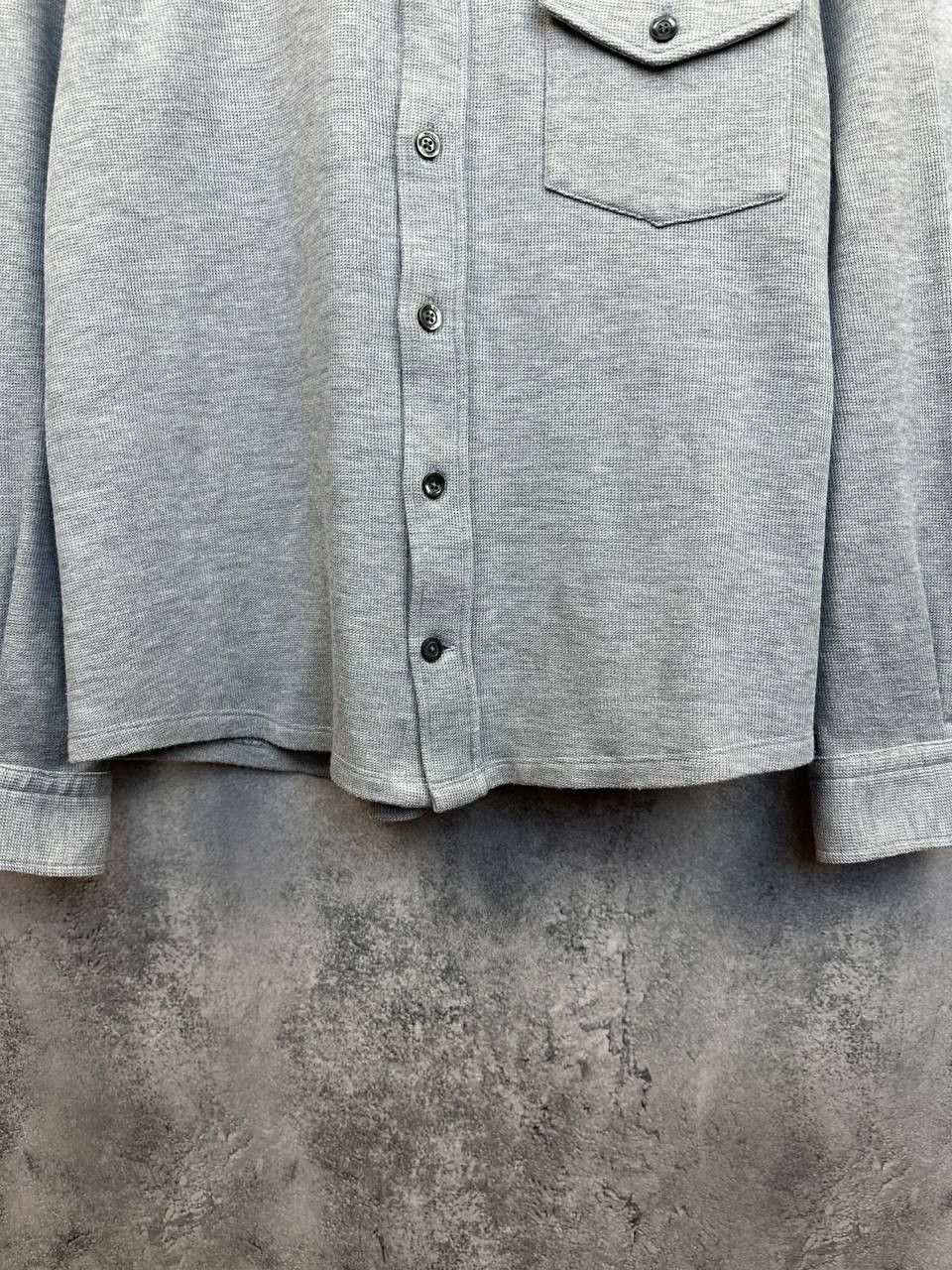 Reiss REISS Scott Jersey Overshirt Button Up Shirt Gray LS Size US L / EU 52-54 / 3 - 7 Thumbnail
