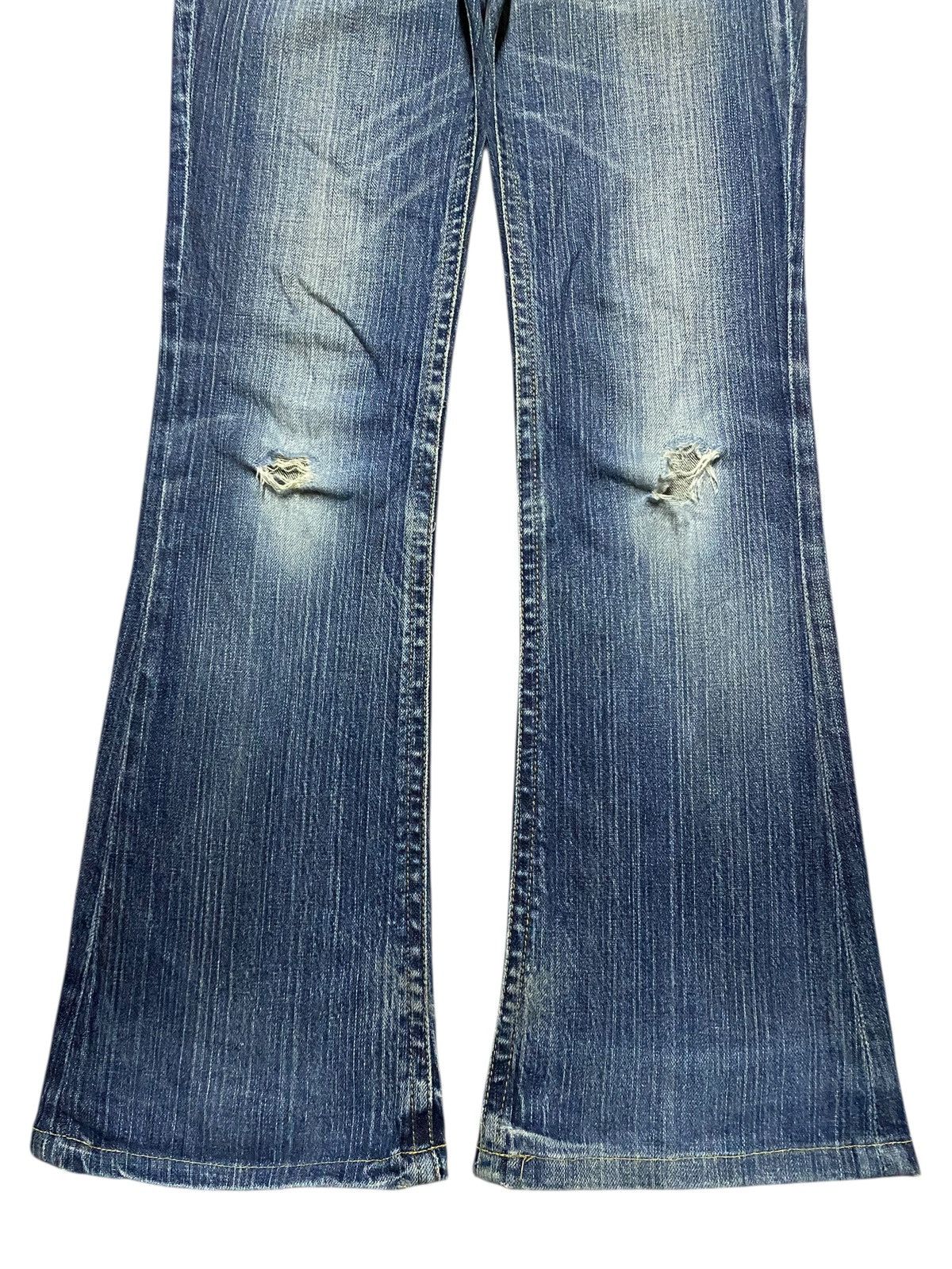 Japanese Brand Vintage Japanese Brand Rush Hour Denim Distressed Flare Jean Size US 28 / EU 44 - 5 Thumbnail