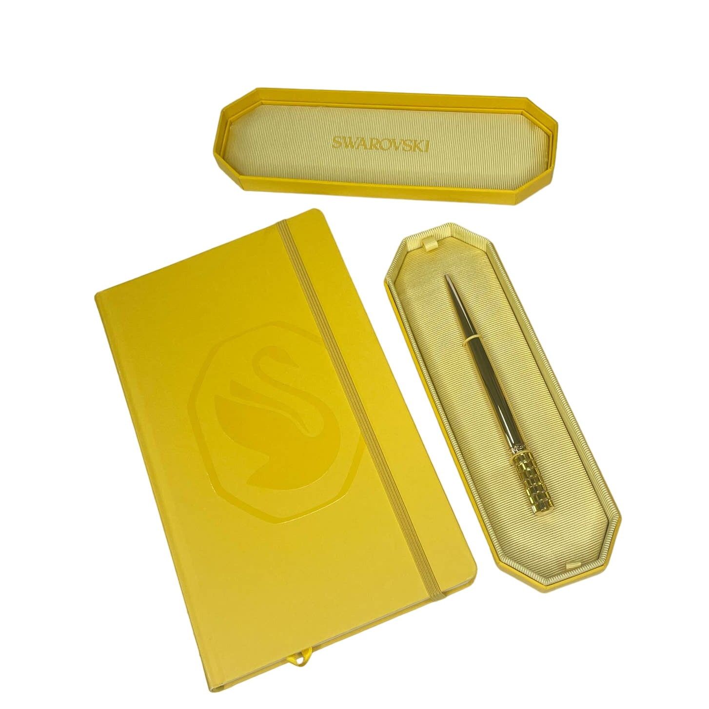 Swarovski hot Bundle Pen & Notebook yellow New