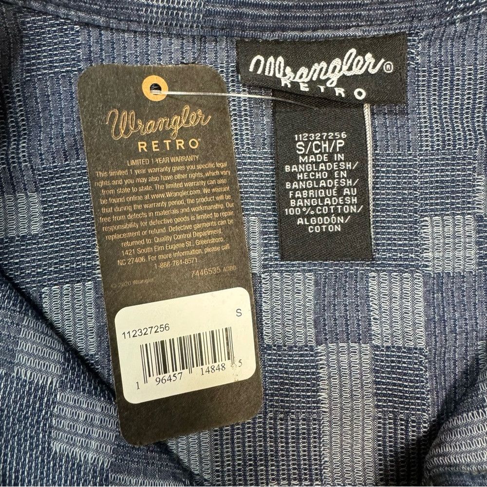 Wrangler NWT New Wrangler Retro Subtle Fray Western Snap Shirt Size Size S / US 4 / IT 40 - 6 Thumbnail