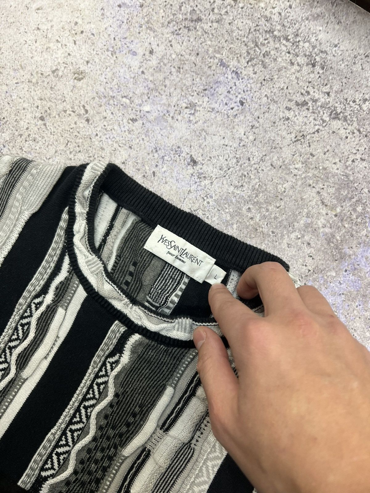 Saint Laurent Paris Black|White YSL Sweater Knit Yves Saint Laurent Sweater Size US L / EU 52-54 / 3 - 5 Thumbnail
