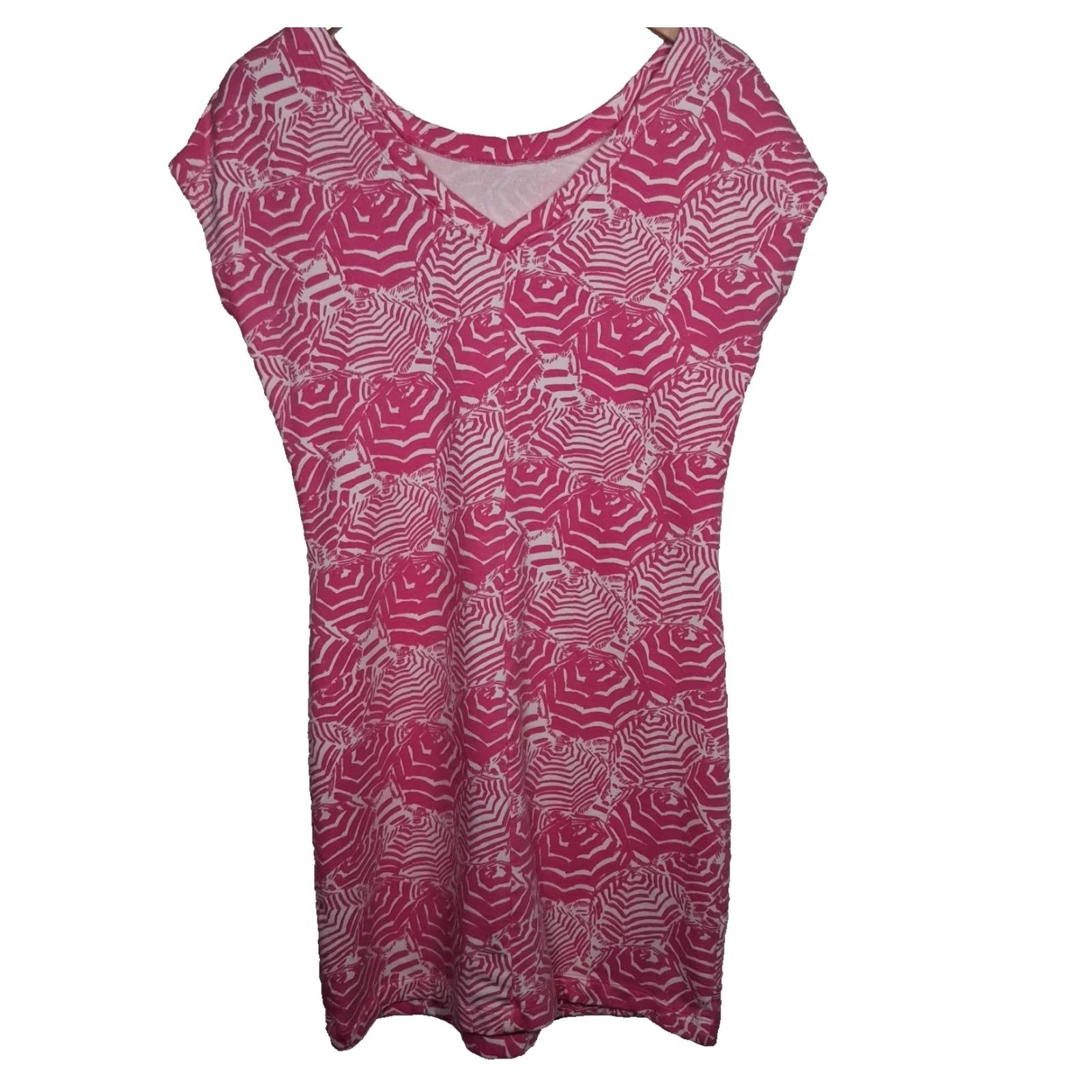 Lilly Pulitzer Lilly Pulitzer Dress Small Pink Oh Cabana Beach Coastal Shirt Dress Womens Size S / US 4 / IT 40 - 2 Thumbnail