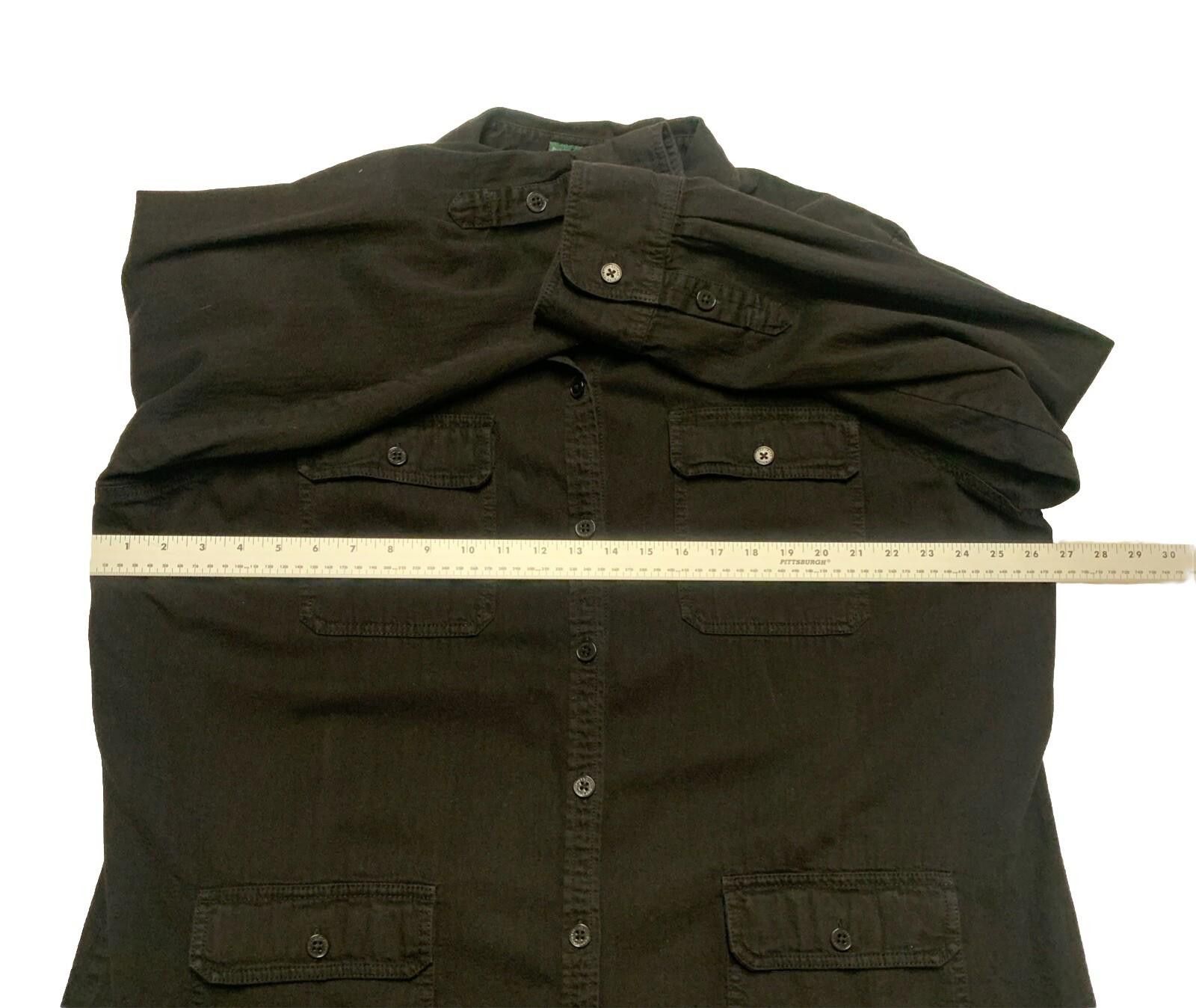 Other Lauren Jeans Co Mens 3X Black Military Shirt Shacket Cotton Size 3XL / US 20-22 - 6 Thumbnail