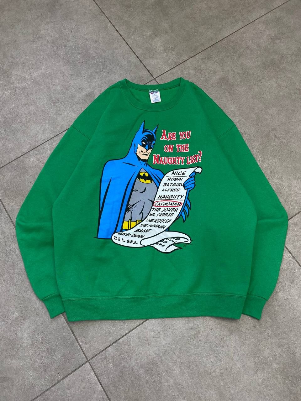 DC Comics Vintage DC Comics Batman Naughty list 2000s Promo Sweatshirt Size US XL / EU 56 / 4 - 1 Thumbnail