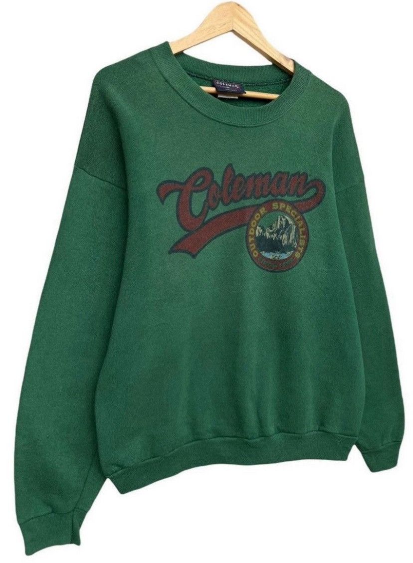 Coleman Vintage 90s Coleman Spellout Logo Green Crewneck Sweatshirt Size US L / EU 52-54 / 3 - 2 Thumbnail