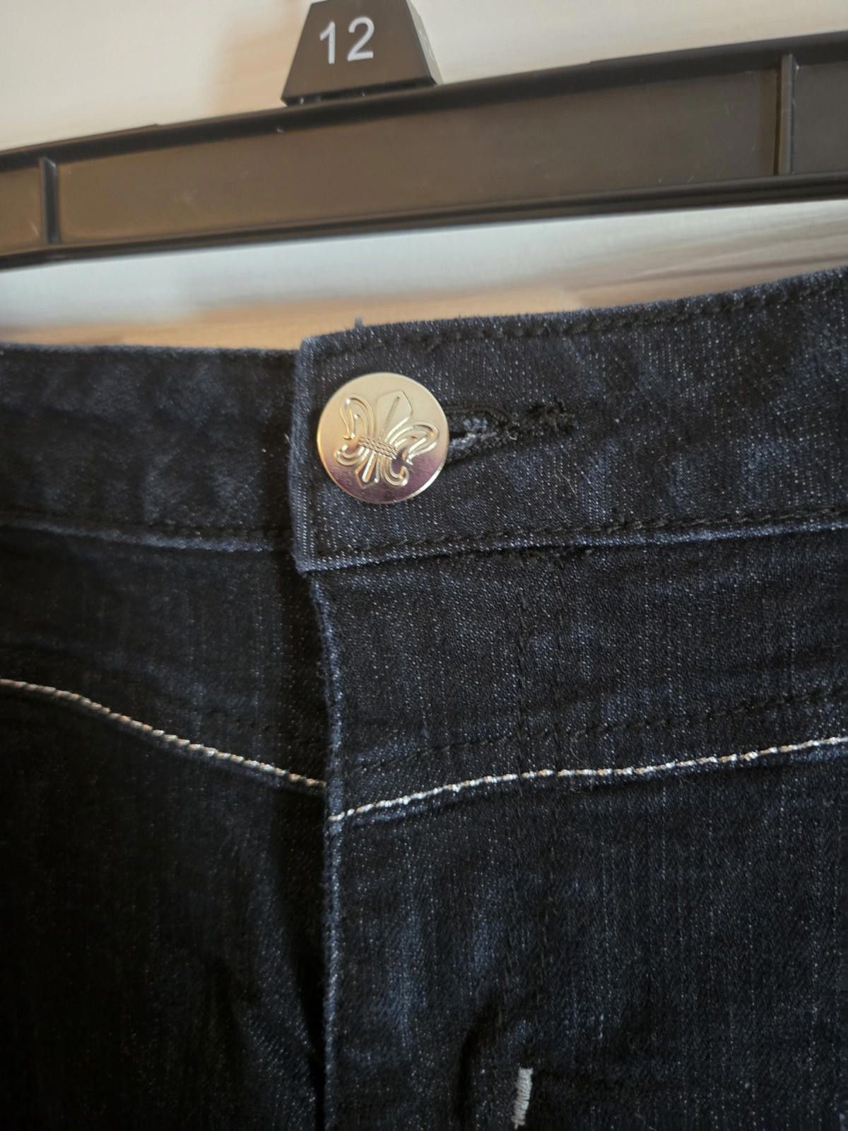 Other Picky Boo Jeans Juniors 15 Blue Sparkly Lace Up Back Faux L Size 36" / US 14 / IT 50 - 8 Thumbnail