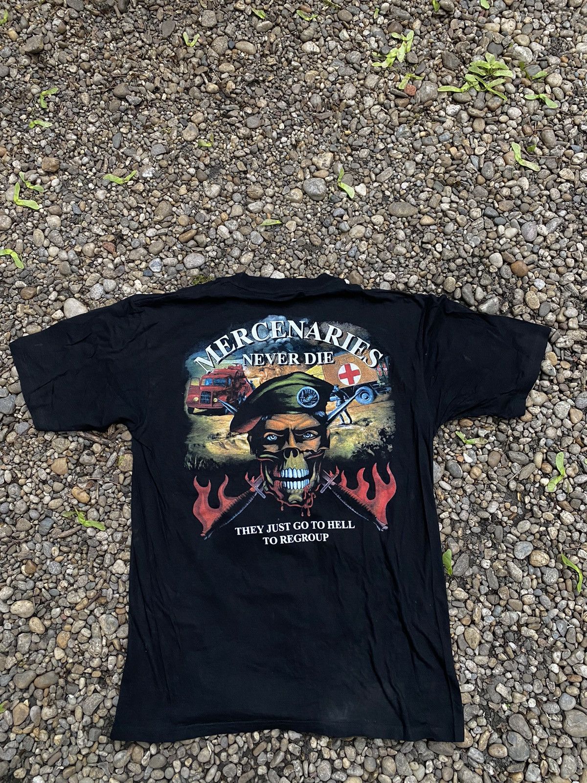 Band Tees × Vintage Vintage 90s Mercenaries Never Die Tee Size US XL / EU 56 / 4 - 7 Thumbnail