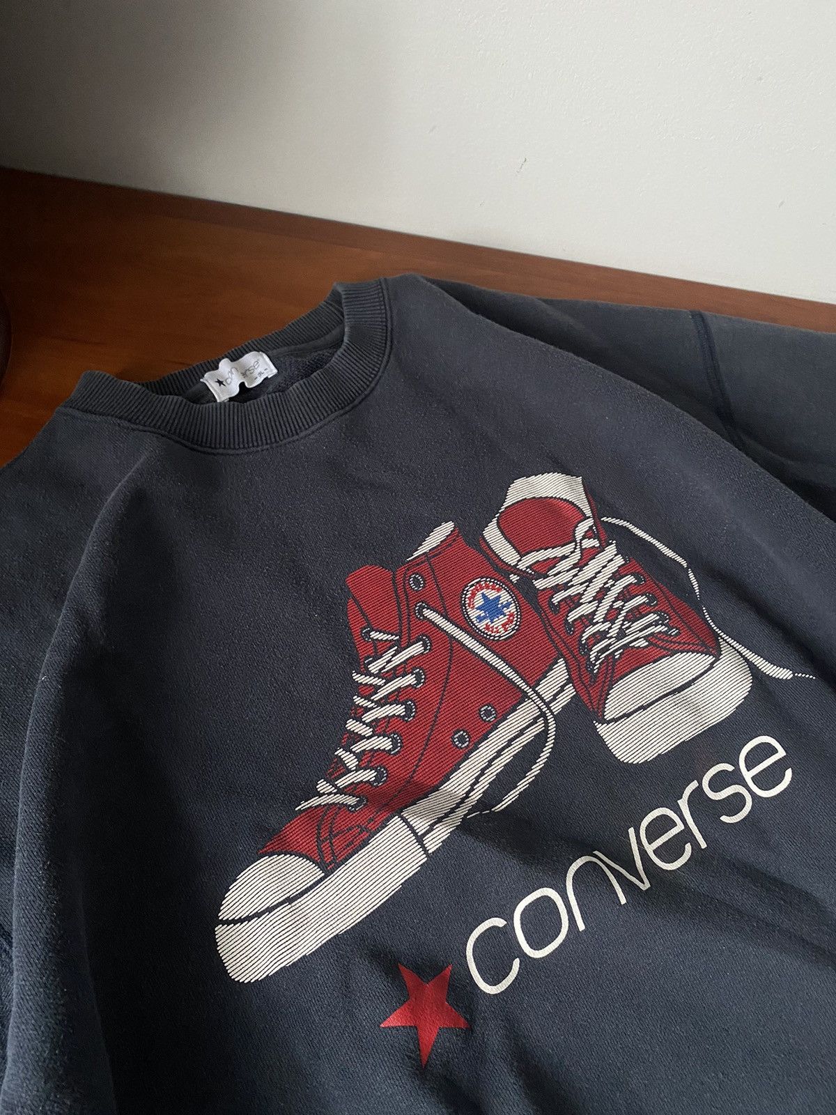 Converse 🚨vintage CONVERSE sweatshirt made in usa big logo all star Size US L / EU 52-54 / 3 - 2 Thumbnail