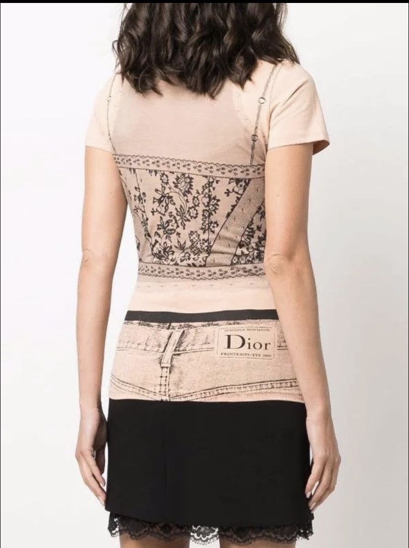 Dior SS 2006 trompe l'oeil lace T-shirt Size M / US 6-8 / IT 42-44 - 3 Thumbnail