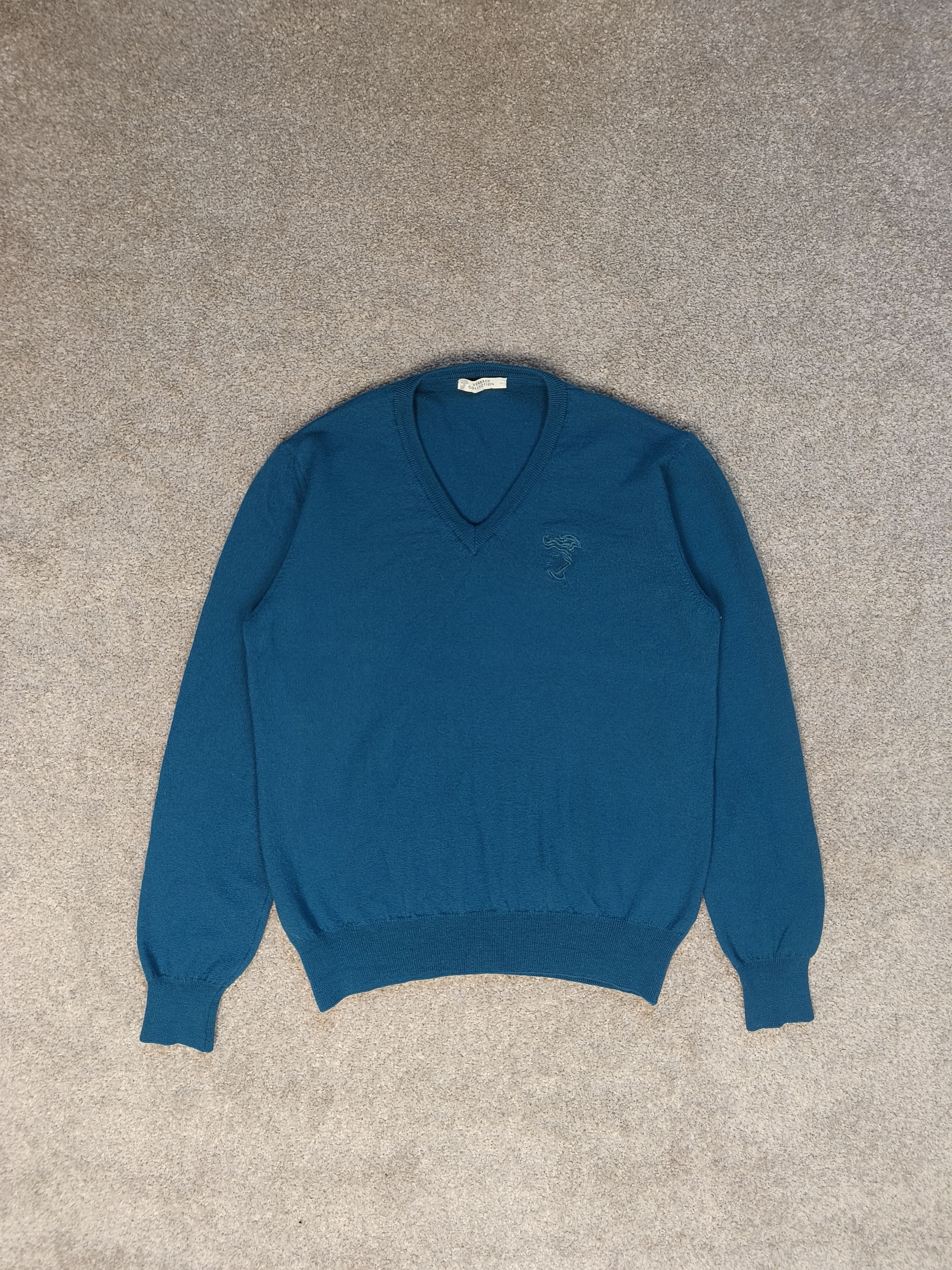 Versace Versace Collection Medusa Wool V-neck Sweater Pullover Size S / US 4 / IT 40 - 3 Thumbnail