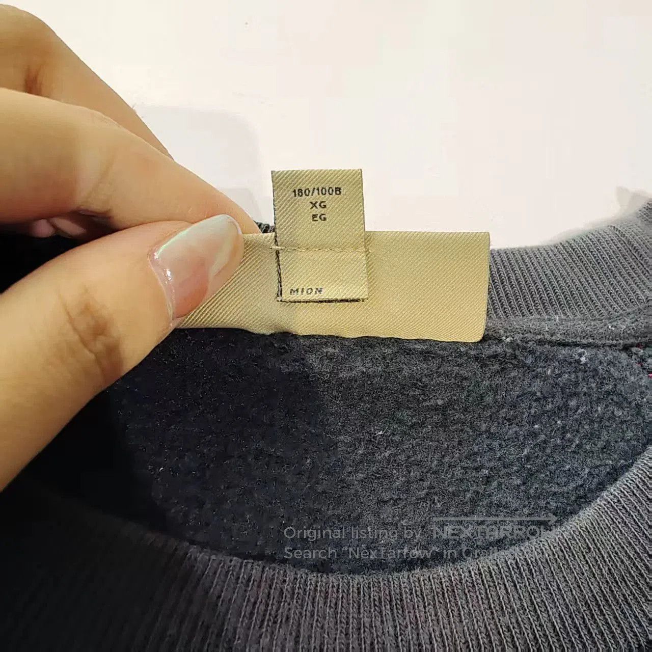 Burberry burberry men's sweatshirt in navy blue. Size US XL / EU 56 / 4 - 4 Thumbnail