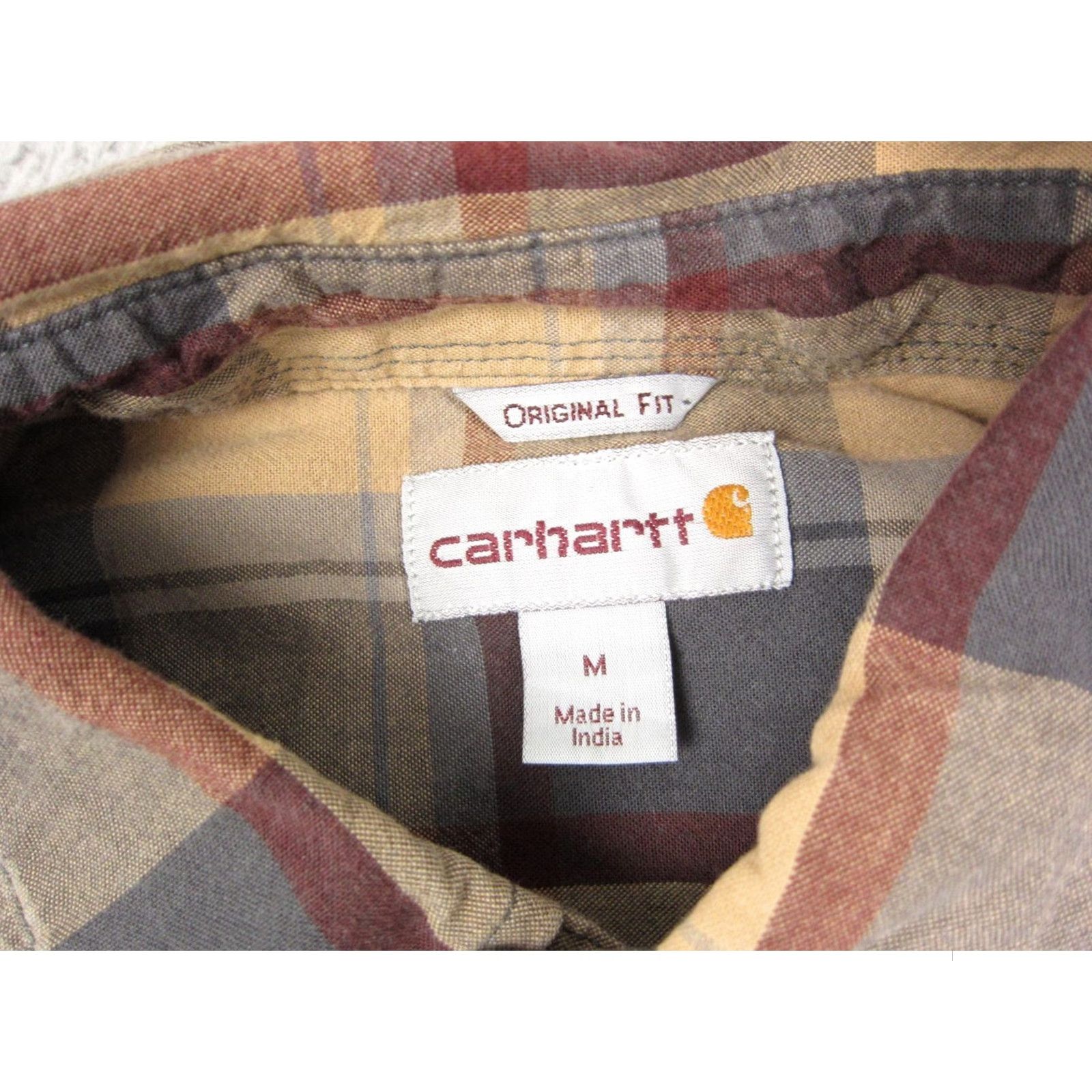 Carhartt Carhartt Shirt Mens M Brown Plaid Flannel Western 90s Button-Up Workwear Casual Shirt Mens Size US M / EU 48-50 / 2 - 4 Thumbnail