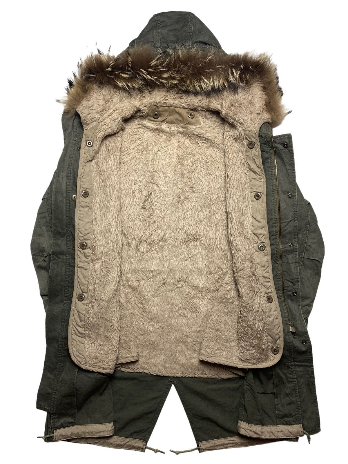 If Six Was Nine 2000s Dendrobium - Raccoon Hoodie Canvas Parka Jacket Size US L / EU 52-54 / 3 - 8 Thumbnail