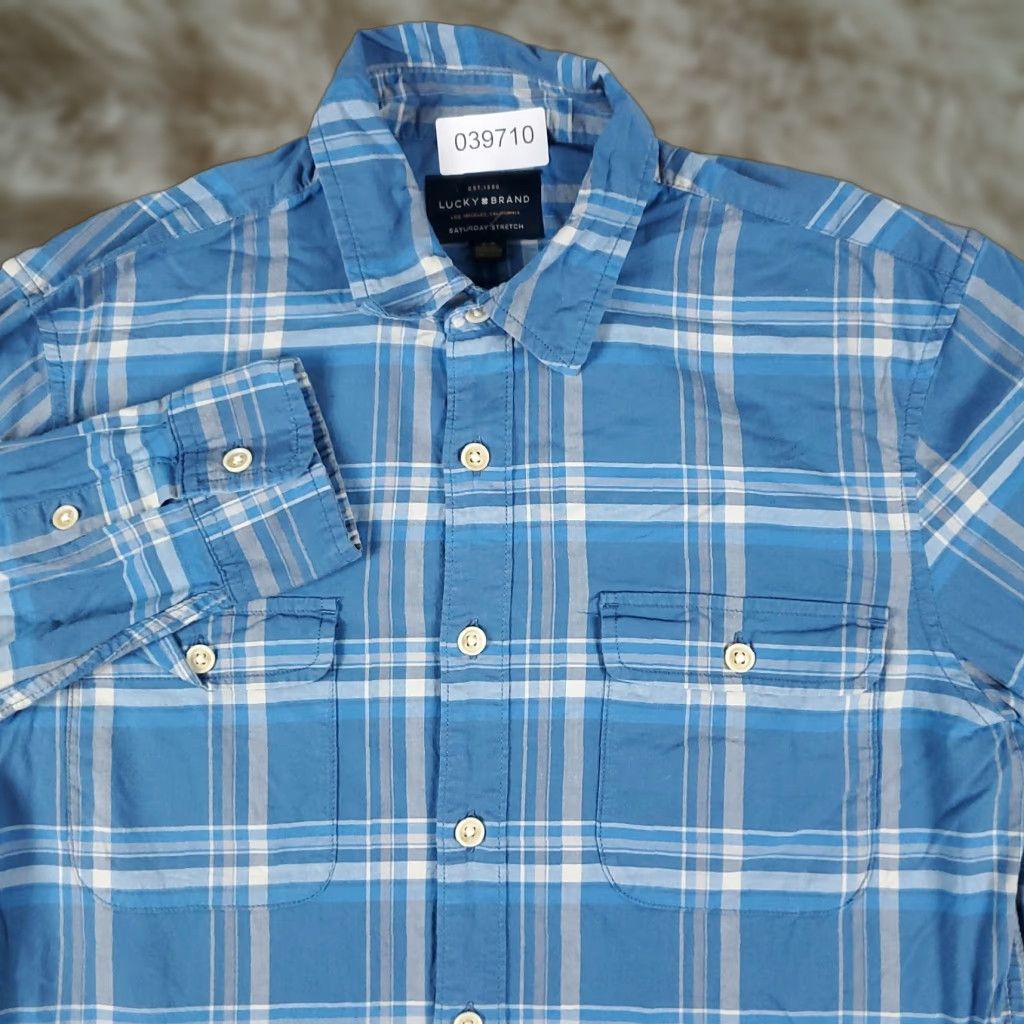 Lucky Brand Lucky Brand Shirt Mens Small Blue Plaid Button-Up Long Sleeve Casual Classic Sportswear Adult Small Blue Men Size US S / EU 44-46 / 1 - 1 Thumbnail