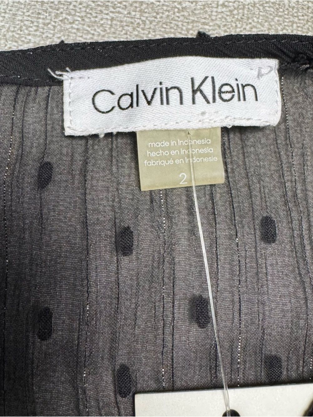 Calvin Klein NWT New Calvin Klein Clip-Dot Tiered Black Dress Size 2 Size XS / US 0-2 / IT 36-38 - 6 Thumbnail