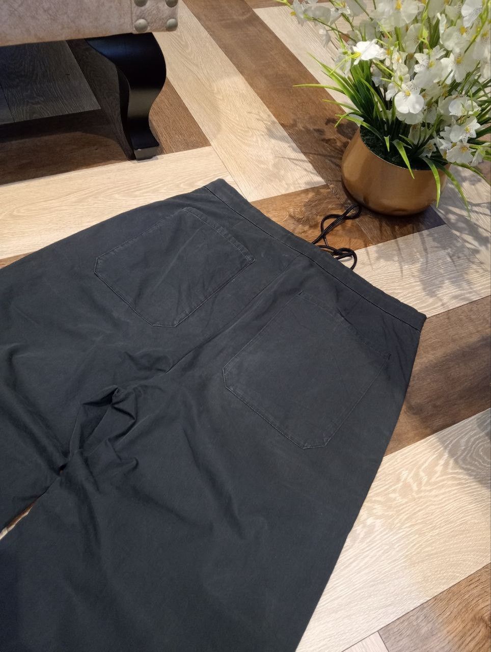 Attachment JAPANESE ATTACHMENT FEMMENT FADED BLACK WIDE BAGGY PANTS Size US 33 - 11 Thumbnail