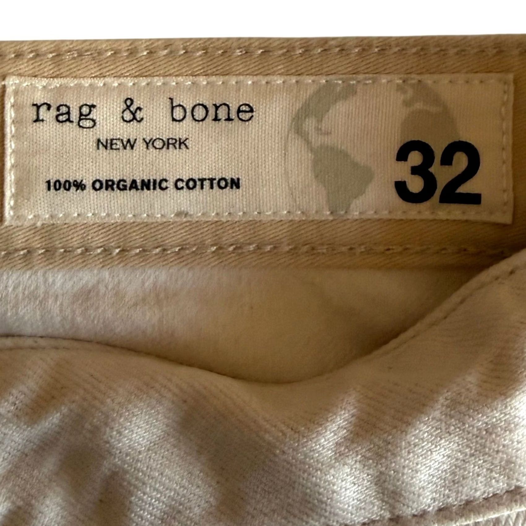 Rag & Bone Rag & Bone Alex High Rise Straight Jeans Ecru Organic Cotton Button Fly 32 5-Pocket Women Jeans Size 24" / US 00 / IT 34 - 4 Thumbnail
