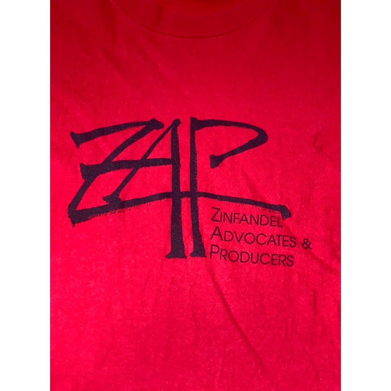 Hanes VINTAGE Zinfandel Advocates & Producers ZAP T Shirt L Red Wine Vineyard 4277 Hanes Beefy-T Mens Shirt Red 90s USA Wine Vineyard Hanes Beefy-T Size US L / EU 52-54 / 3 - 2 Thumbnail
