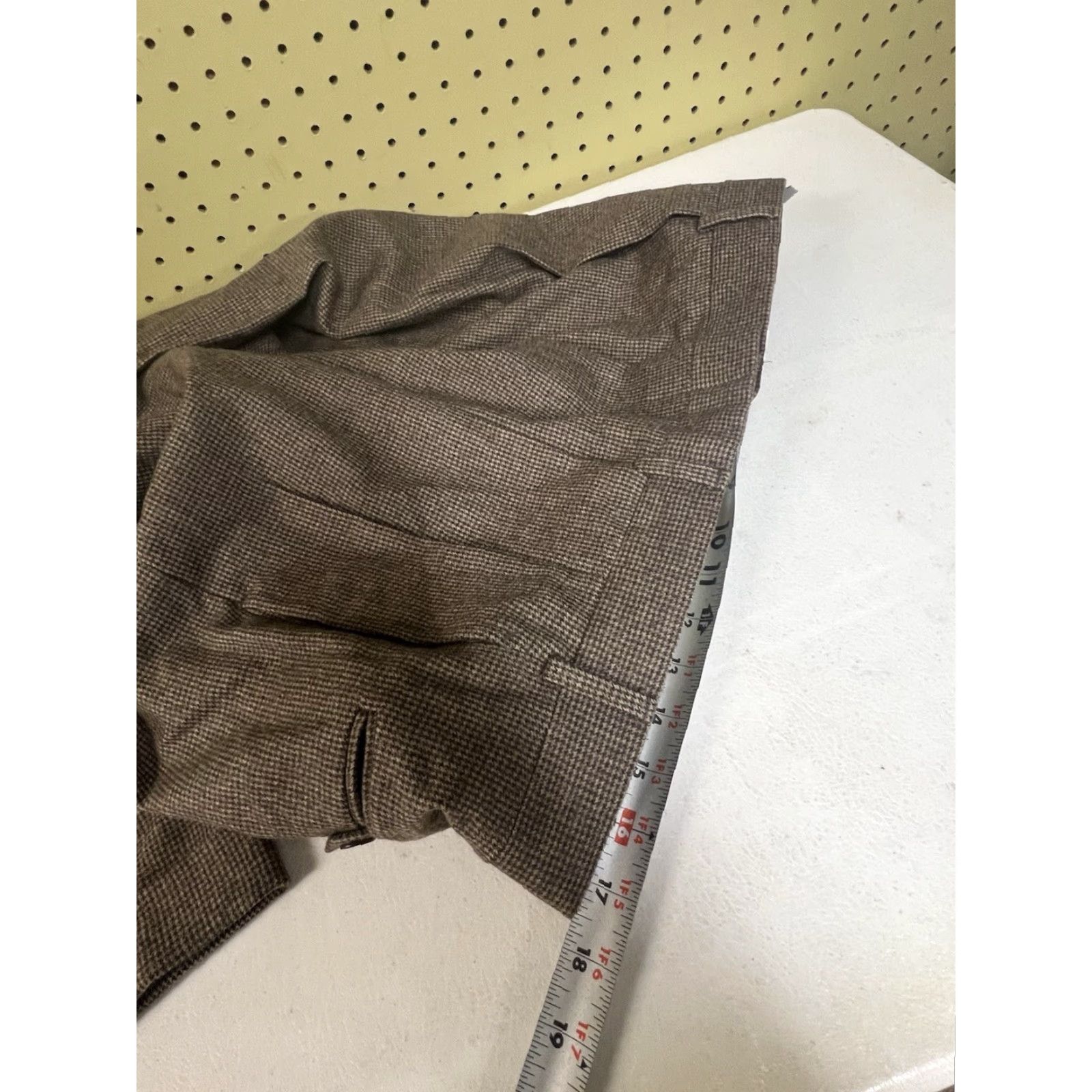 Polo Ralph Lauren VINTAGE Polo Ralph Lauren Mens Pleated Houndstooth Wool Pants 35x32 Cuffed Straight Dress Pants Brown 35 Regular Wool Mens Size US S / EU 44-46 / 1 - 6 Thumbnail