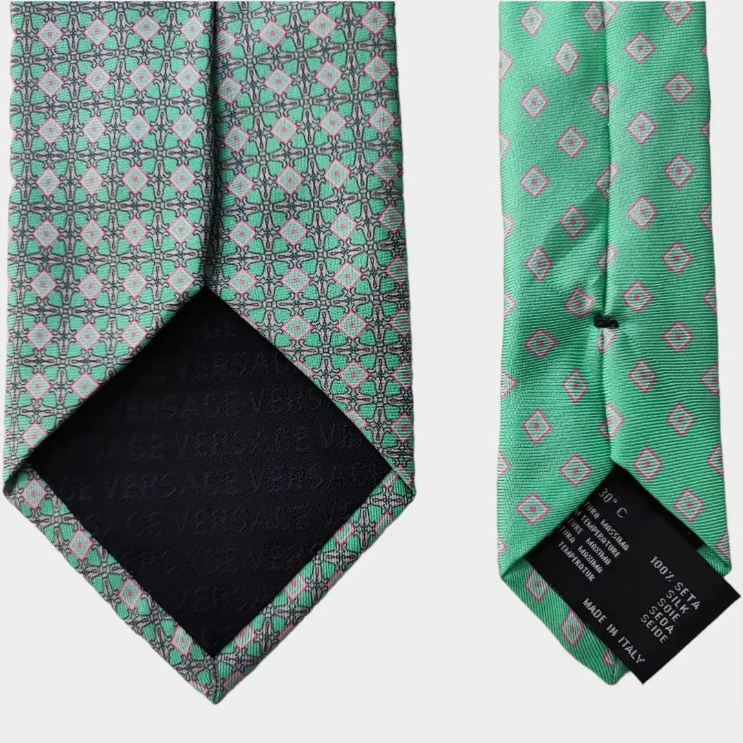 Versace Versace Italian silk tie geometric design - FASHIONELLA Size ONE SIZE - 5 Thumbnail