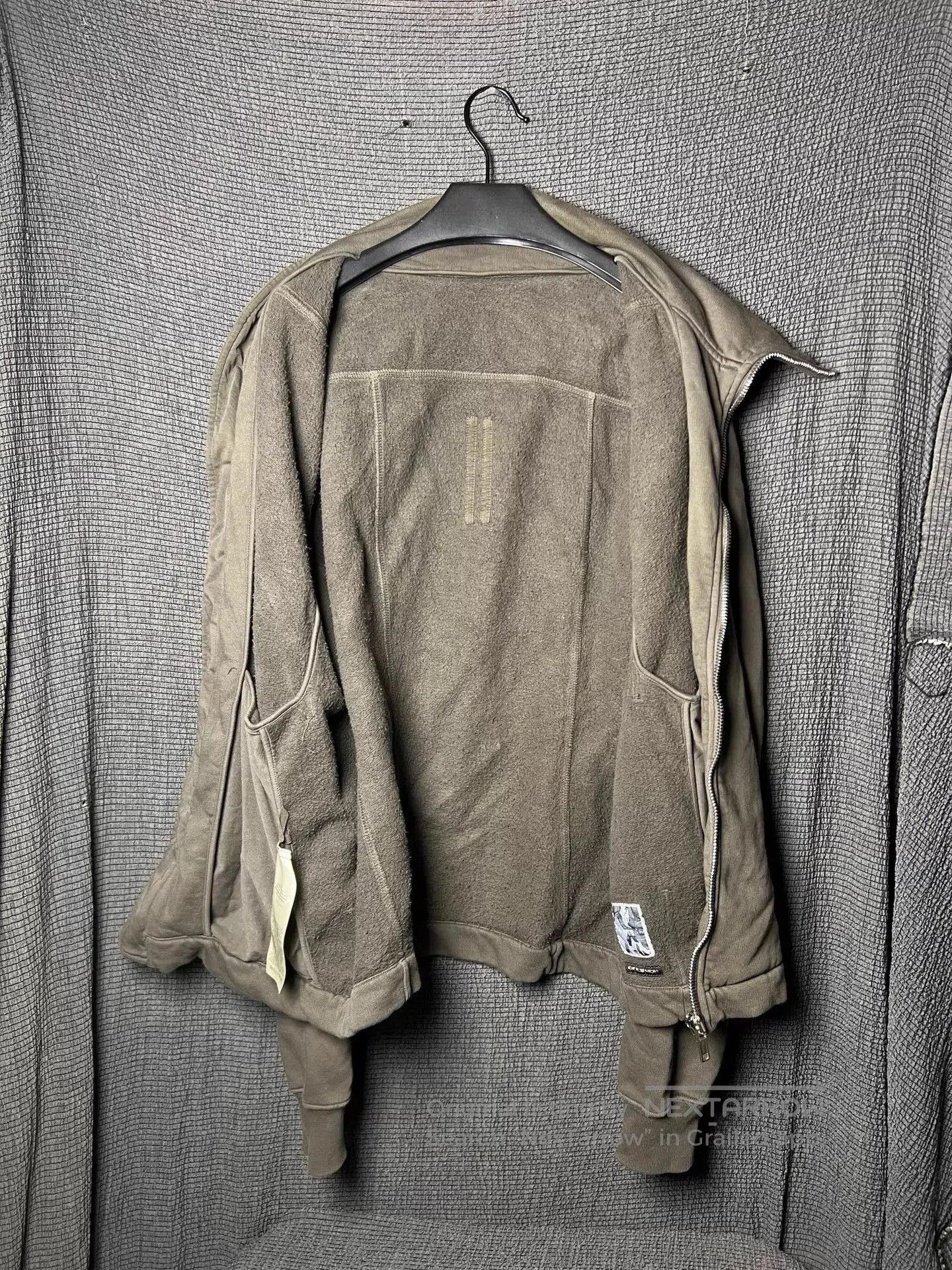 Rick Owens Gray Zip-Up High Collar Sweatshirt. Size US S / EU 44-46 / 1 - 4 Thumbnail