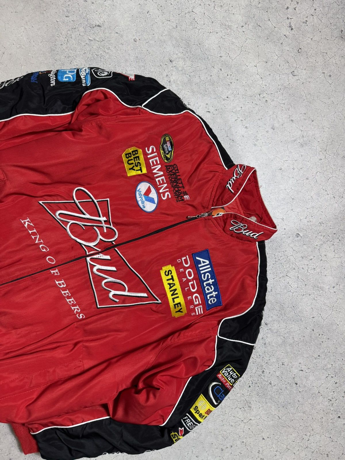 Vintage Bud Racing Nascar Bomber Jacket Size M Red Size US M / EU 48-50 / 2 - 6 Thumbnail
