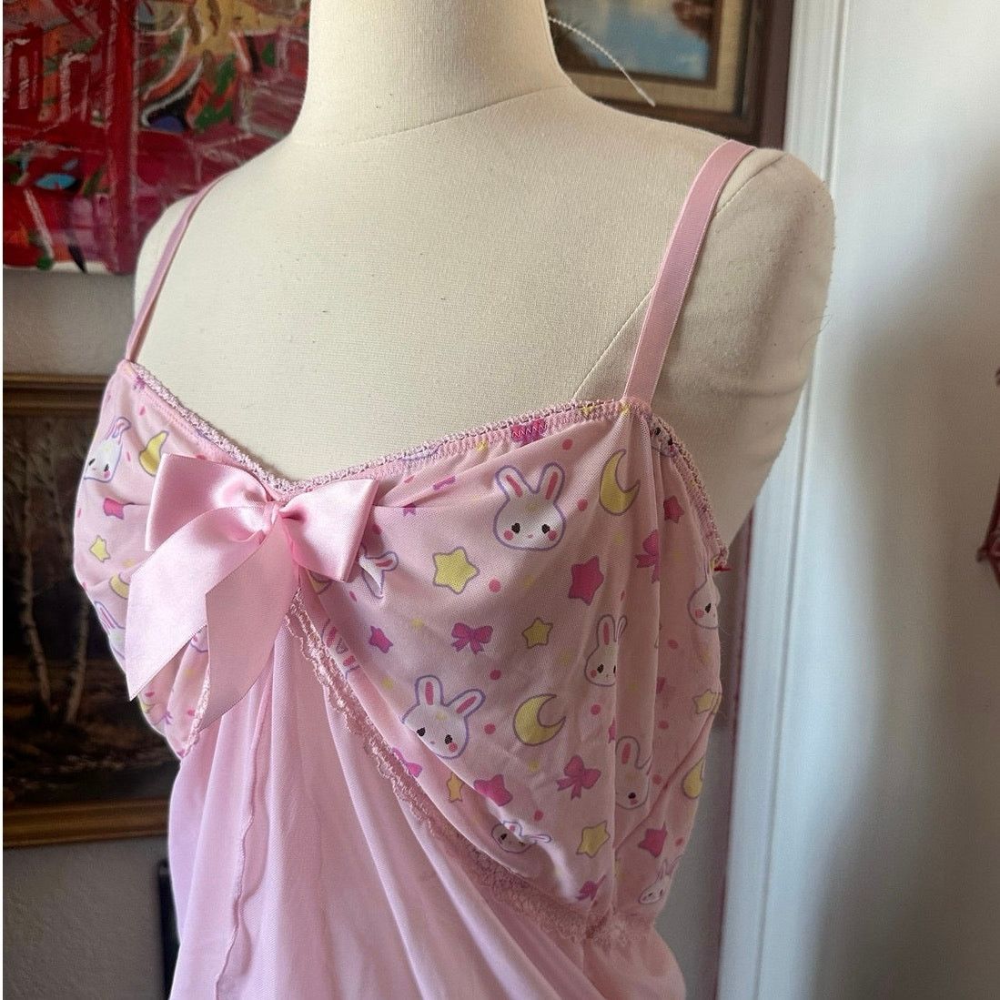 Other bigforlittle bunny pink mesh tank top Size XXL / US 16-18 / IT 52-54 - 2 Thumbnail