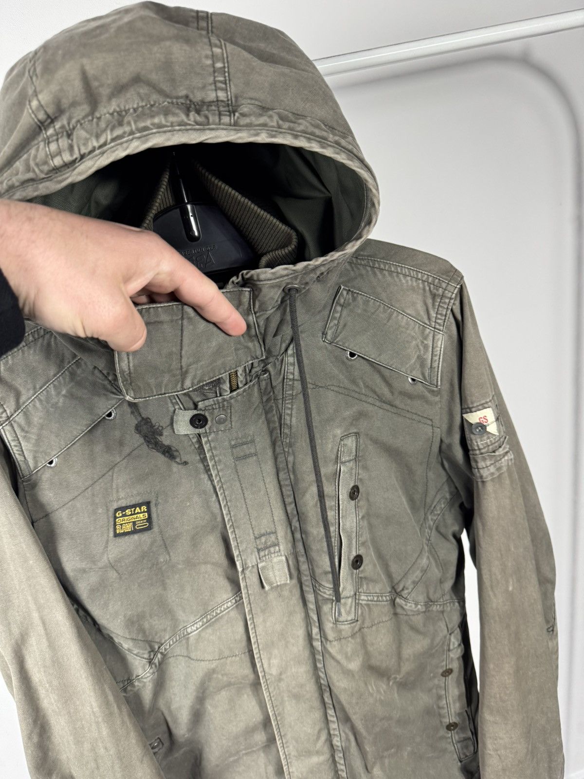G-Star G Star RAW Military Field Jacket Distressed Hooded Utility M Size US M / EU 48-50 / 2 - 5 Thumbnail