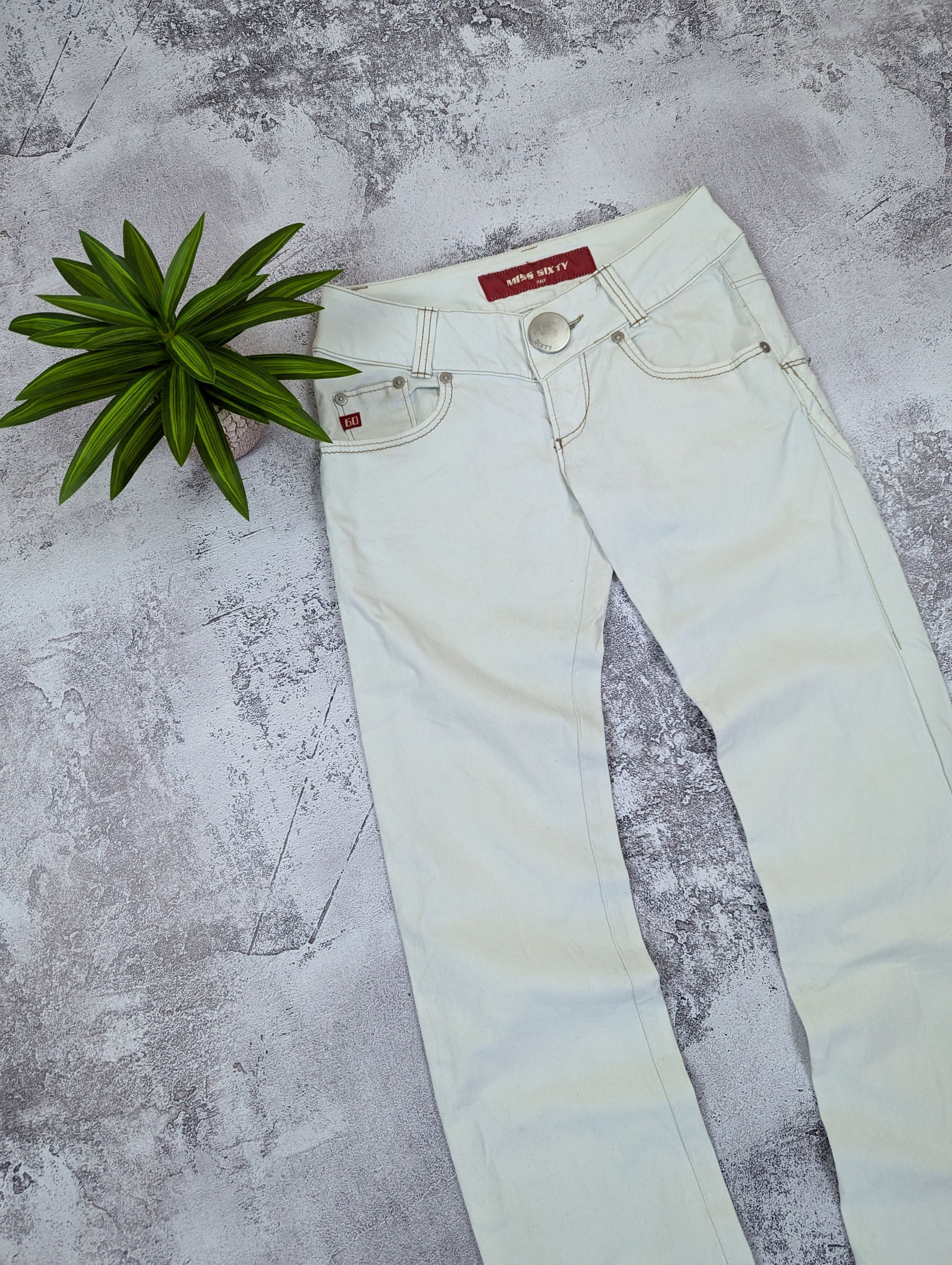 Miss Sixty Miss Sixty Y2K White Avant Garde Jeans W30 L33 Size 30" / US 8 / IT 44 - 4 Thumbnail