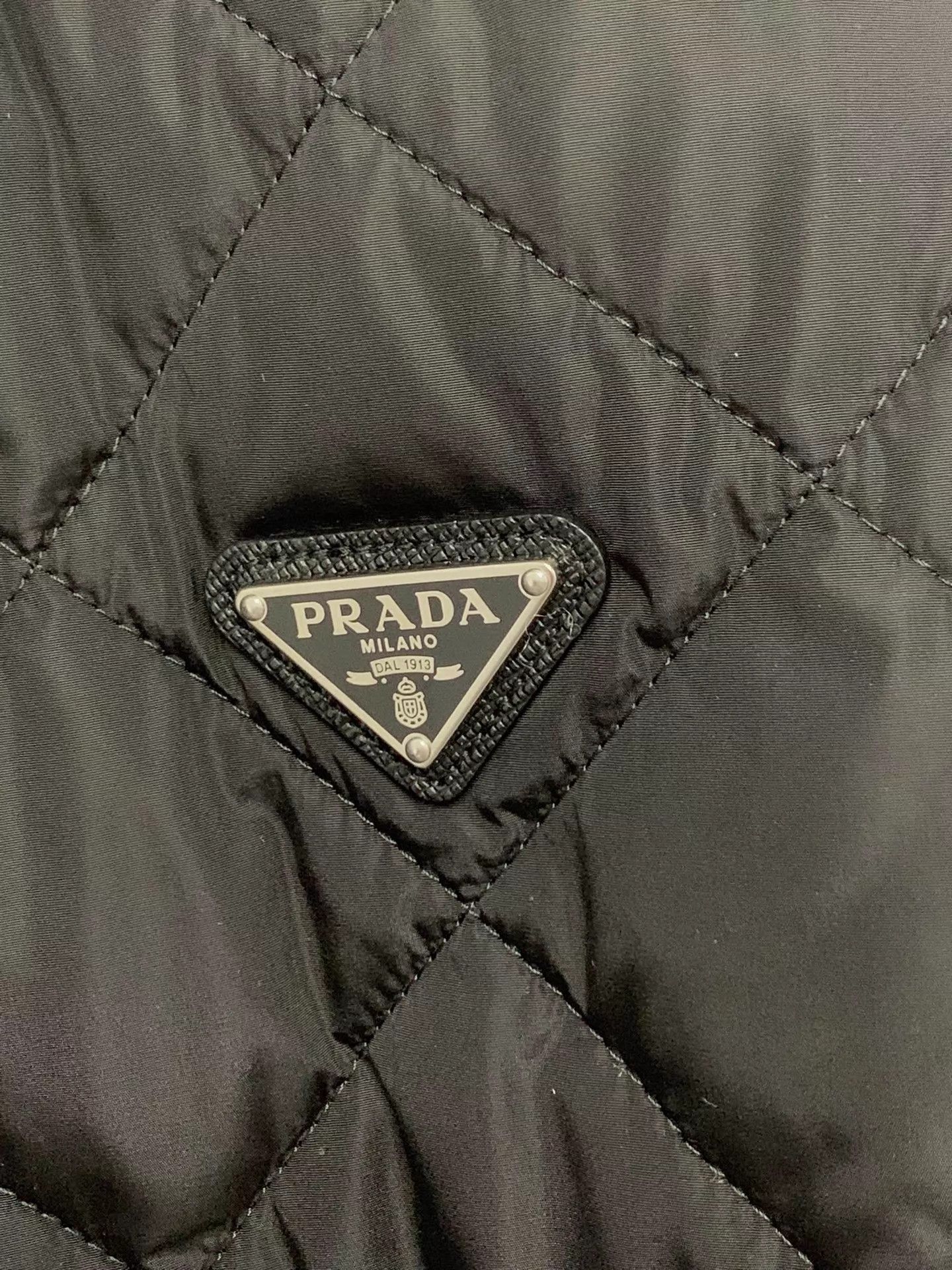 Prada Prada Black Triangle Logo Quilted Jacket 38 New Size XS / US 0-2 / IT 36-38 - 2 Thumbnail
