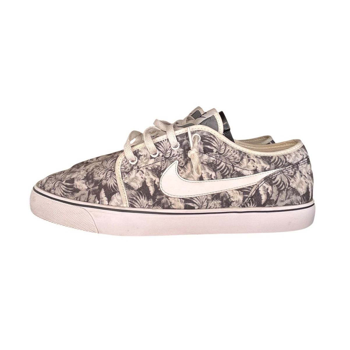 Nike Toki Low Black Floral Shoes Mens 13 Skate Sneakers Gray in Grey
