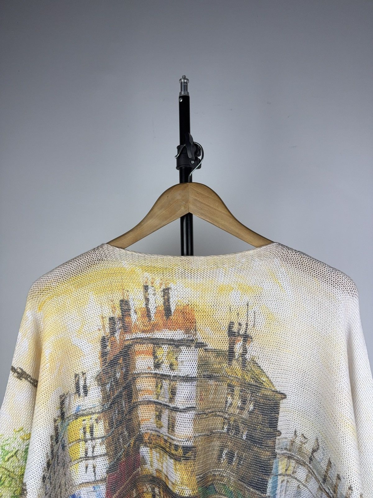 Japanese Brand Vintage 90s Avant Garde Retro Paris Print knitted sweater Size M / US 6-8 / IT 42-44 - 7 Thumbnail