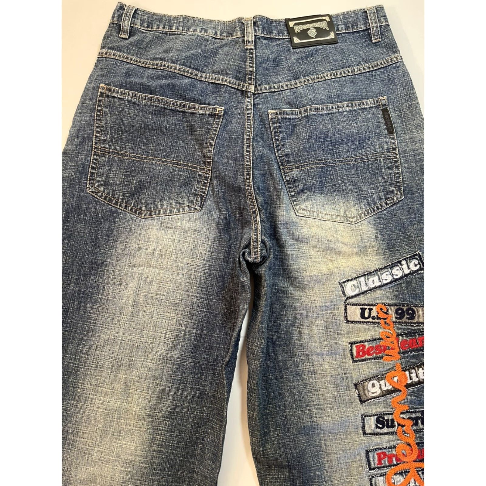 Rocawear VINTAGE Rocawear Jeans Denim Baggy 90s Streetwear Men 34 Blue Regular 34 Inseam Front Zip Size US 34 / EU 50 - 6 Thumbnail