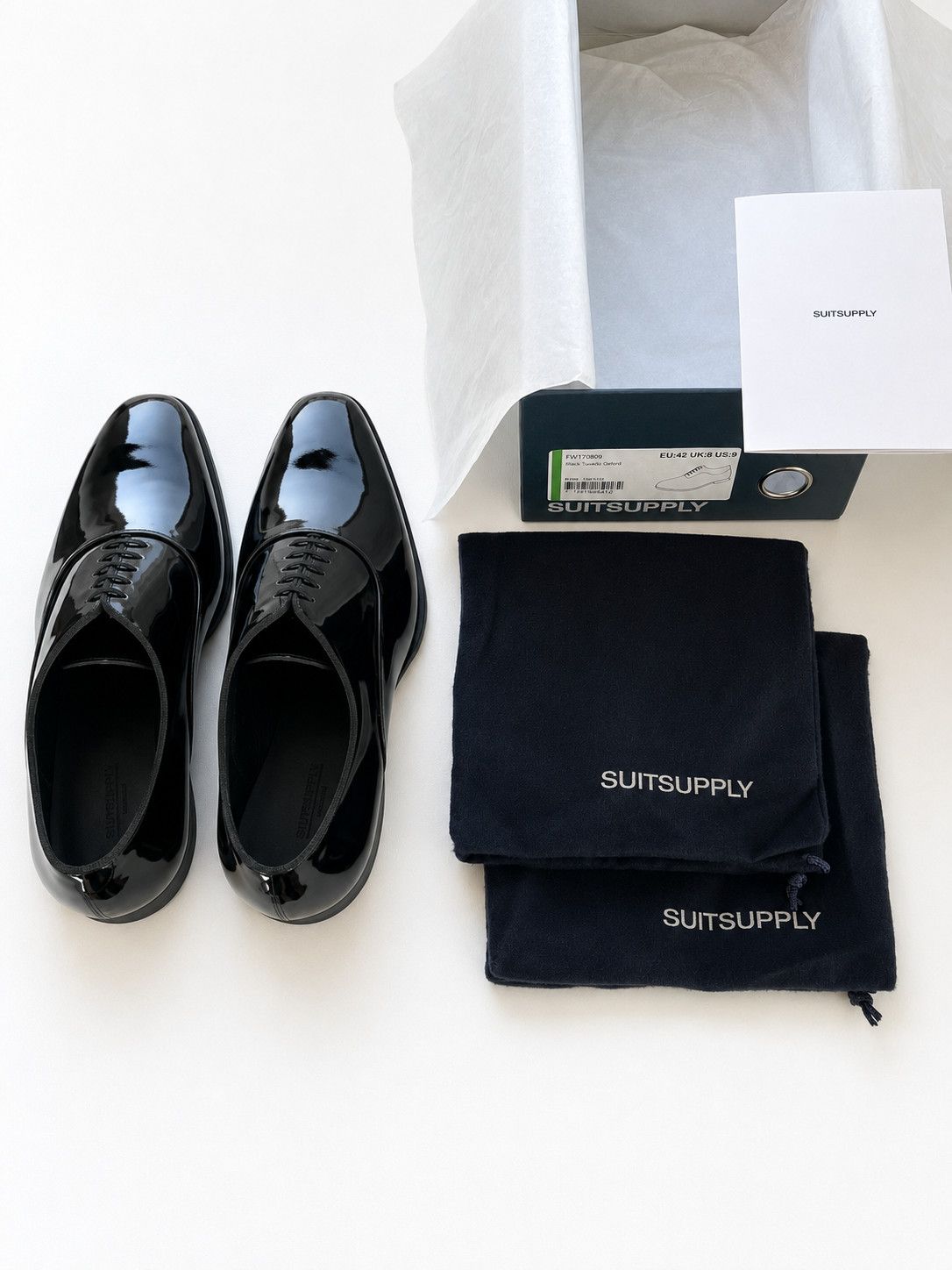 Suitsupply SuitSupply Black Tuxedo Oxford — Patent Leather | Dead Stock Size US 9 / EU 42 - 9 Thumbnail