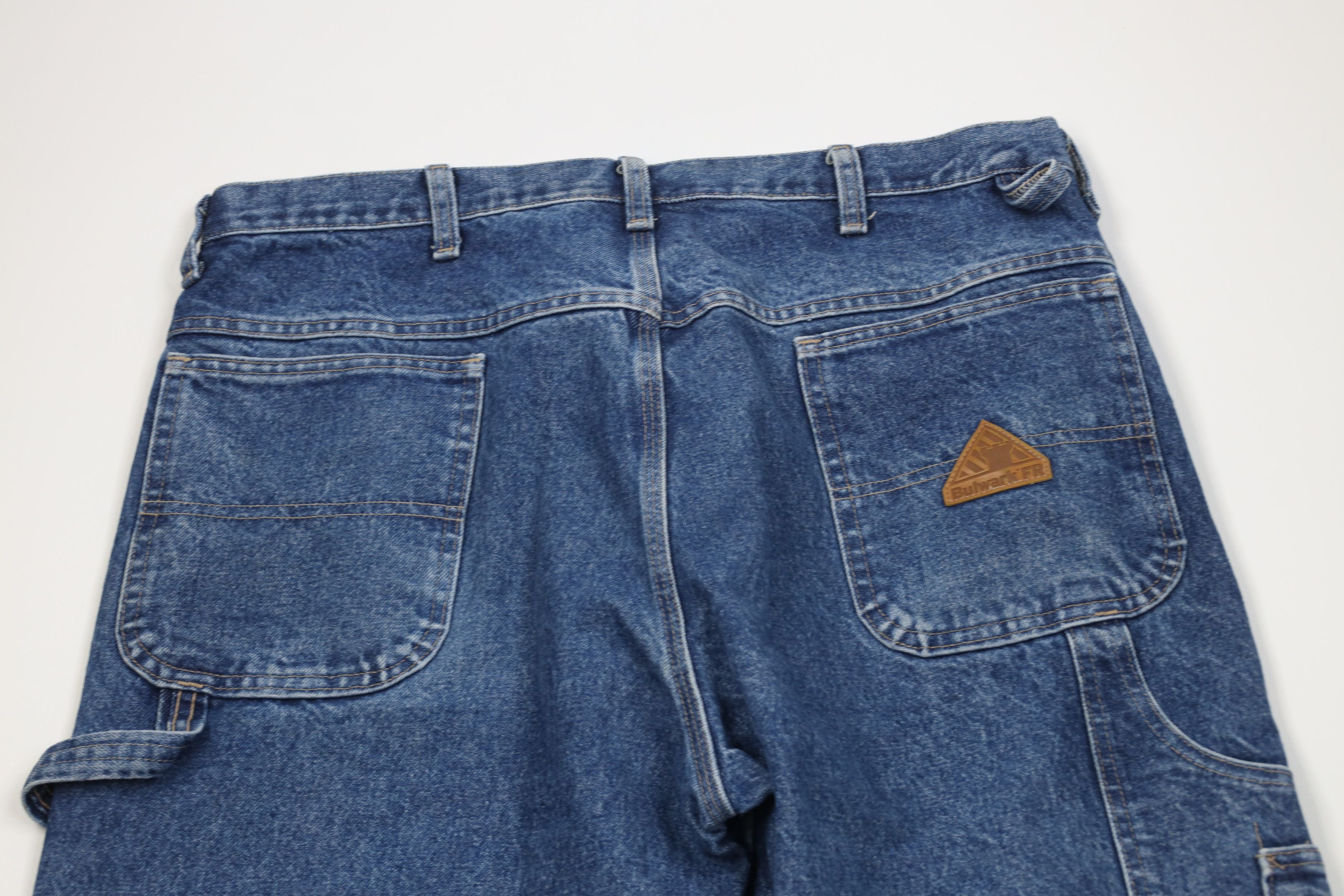 Vintage Bulwark FR Fire Flame Resistant Wide Leg Denim Jeans Size US 38 / EU 54 - 10 Thumbnail